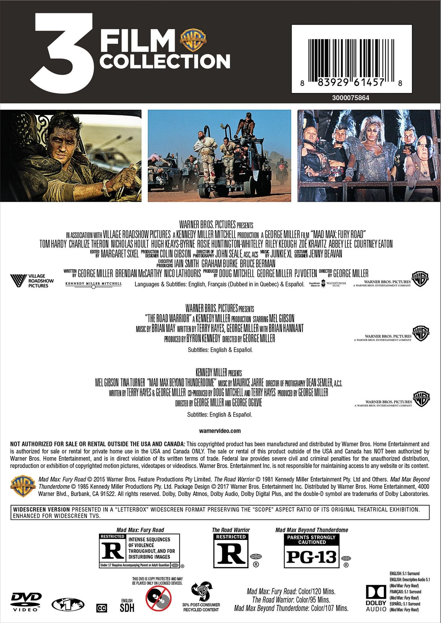 3 Film Favorites: Mad Max: Fury Road/The Road Warrior/Mad Max: Beyond Thunderdome