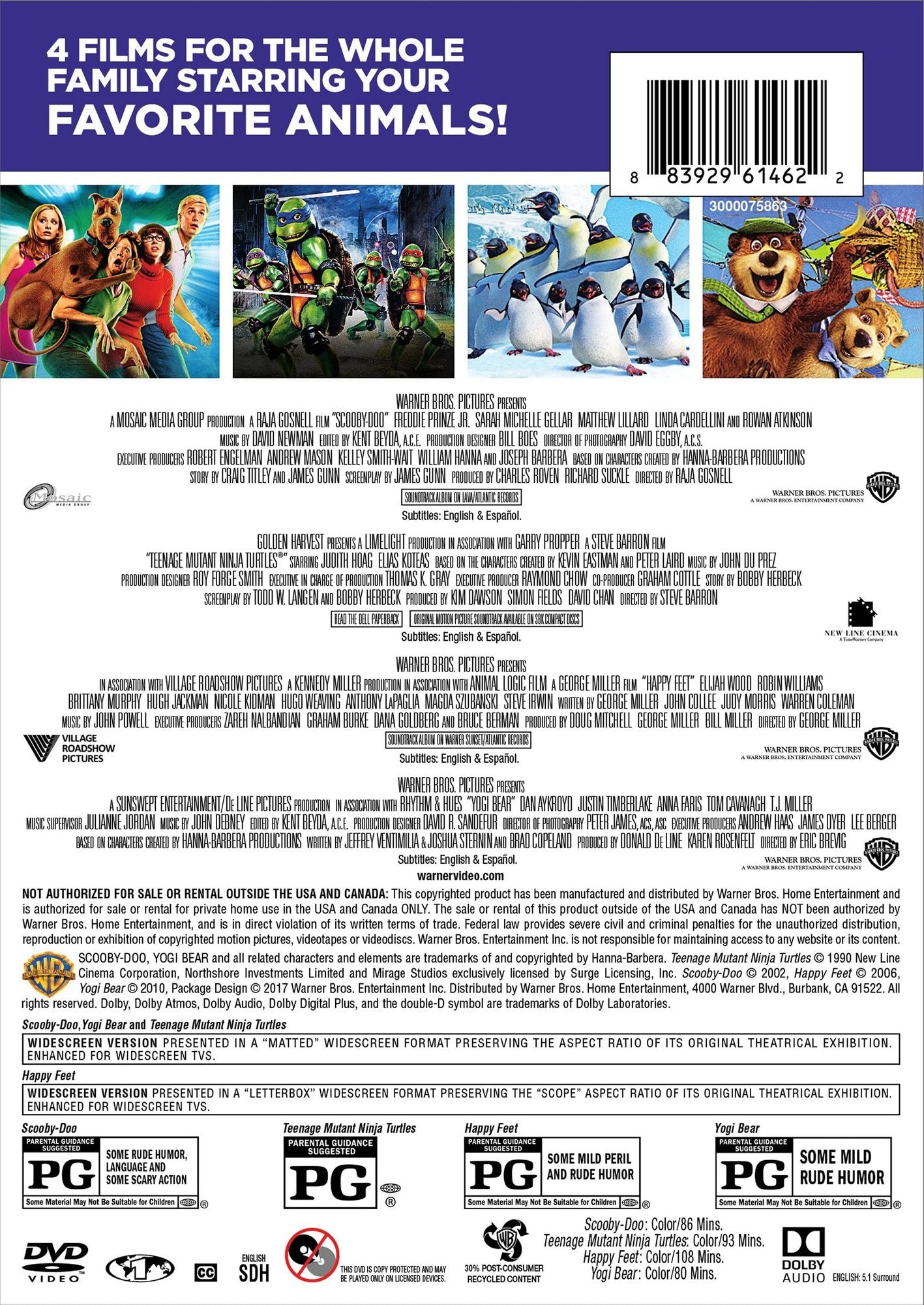 4 Film Favorites: Animal Escapades