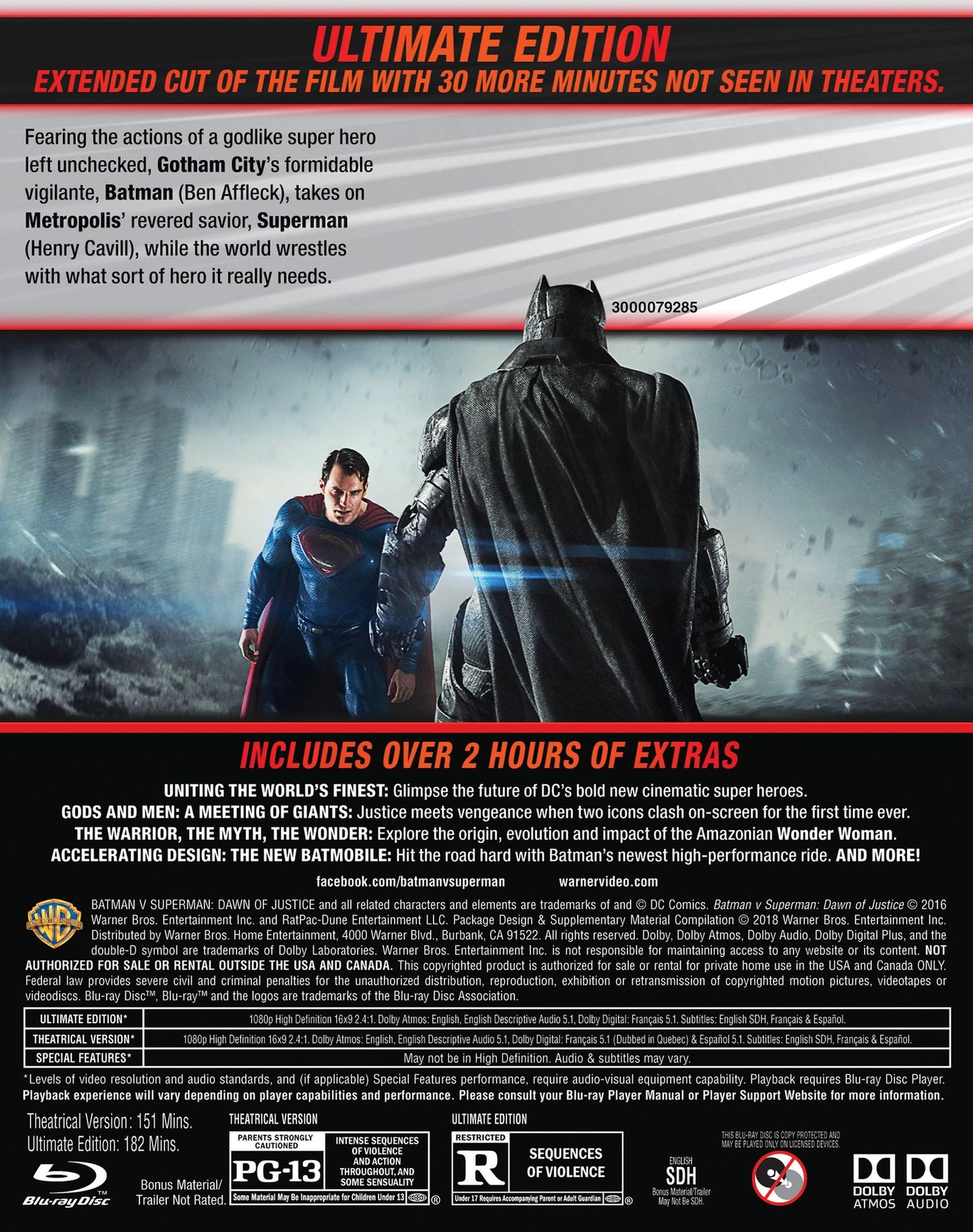 Batman v Superman: Dawn of Justice [Includes Superman Figure] [Blu-ray]