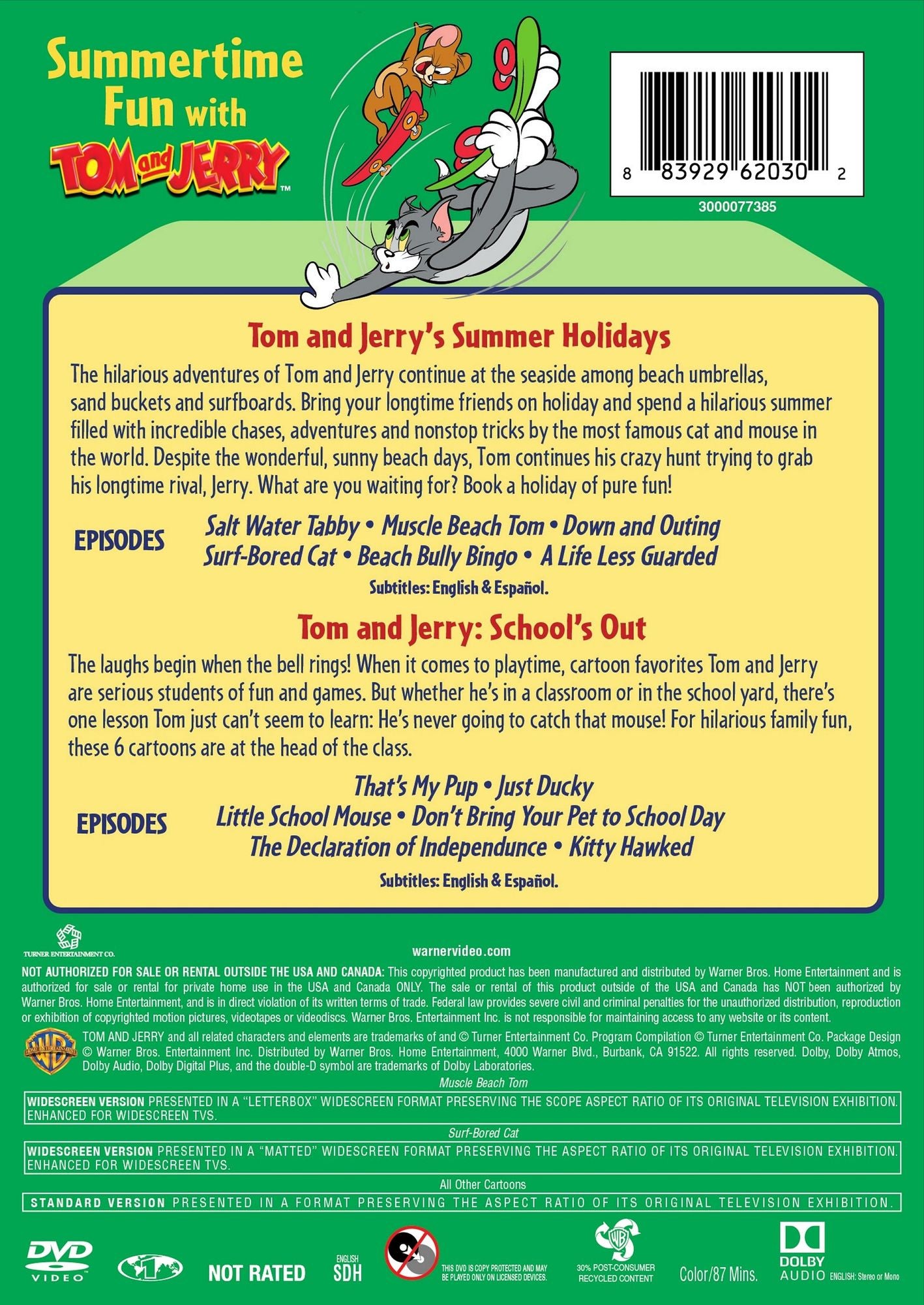 Tom and Jerry Double Feature: Summer Holiday/School's Out