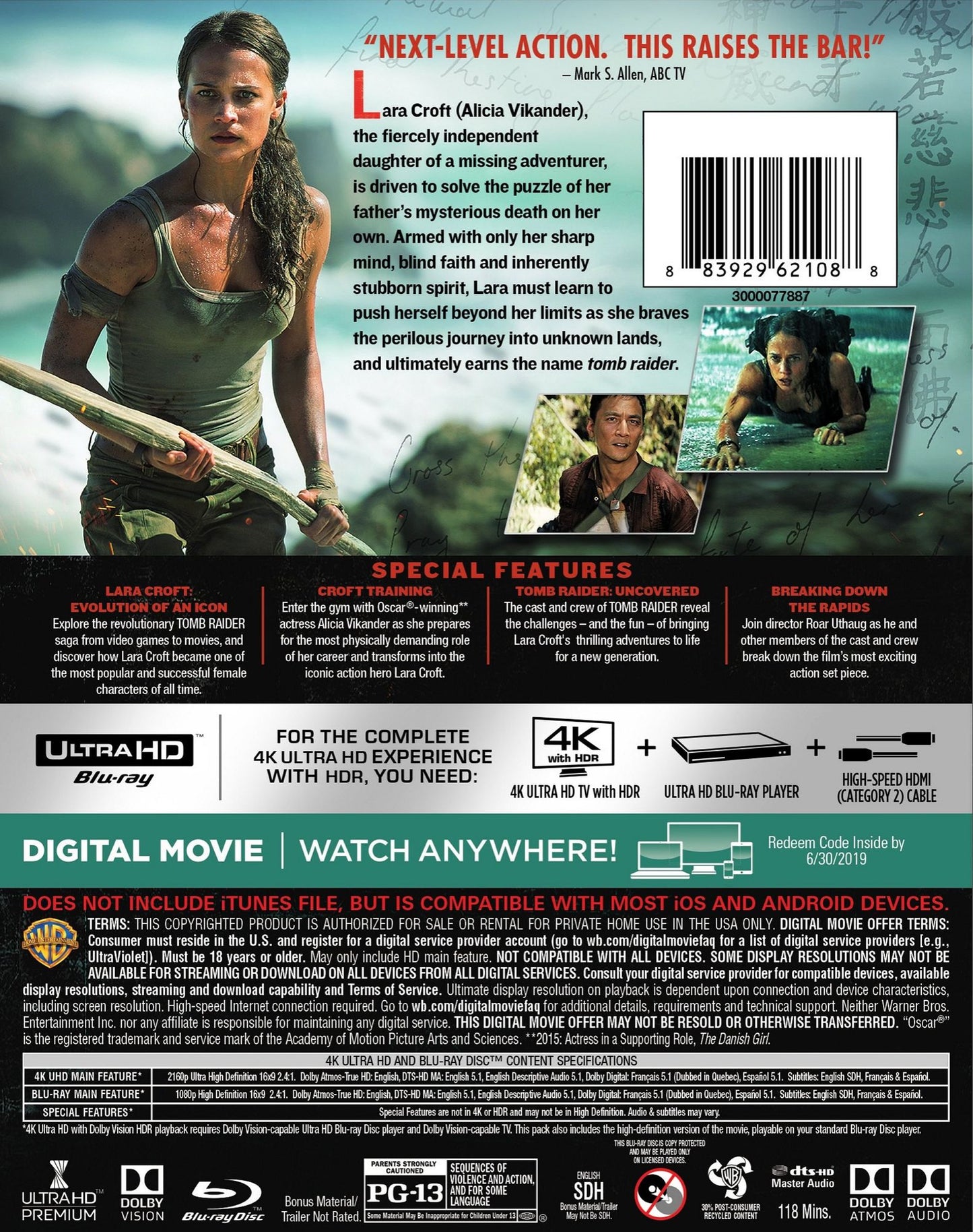 Tomb Raider [4K Ultra HD Blu-ray/Blu-ray]