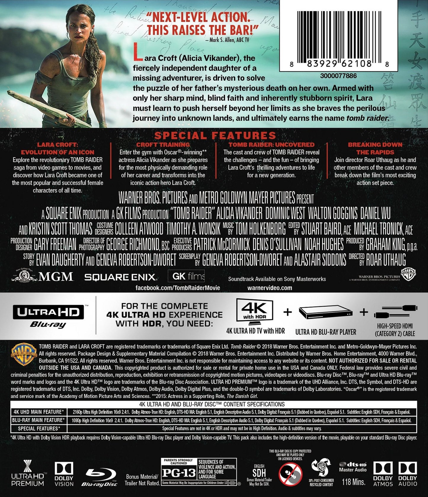 Tomb Raider [4K Ultra HD Blu-ray/Blu-ray]