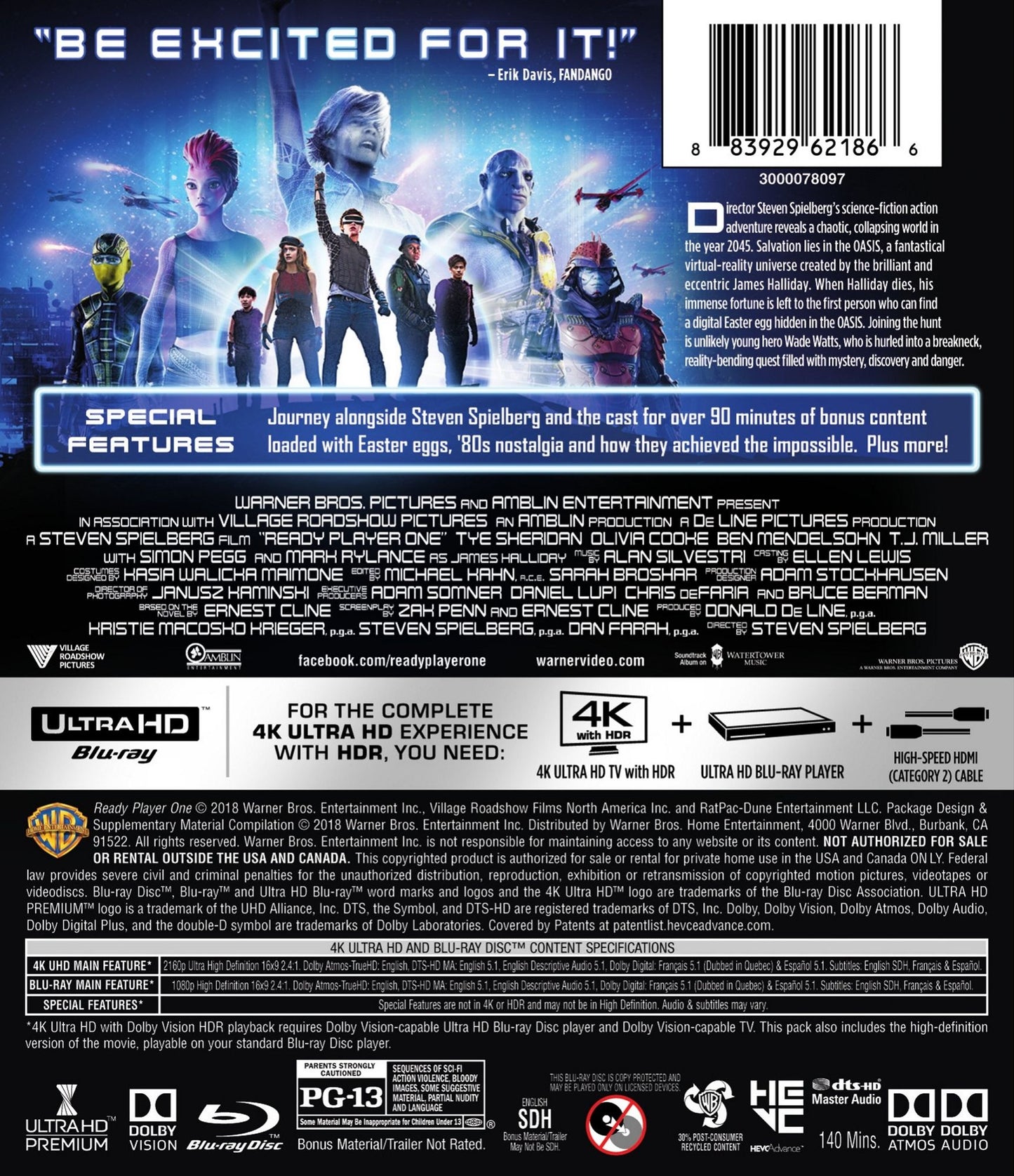 Ready Player One [4K Ultra HD Blu-ray/Blu-ray]
