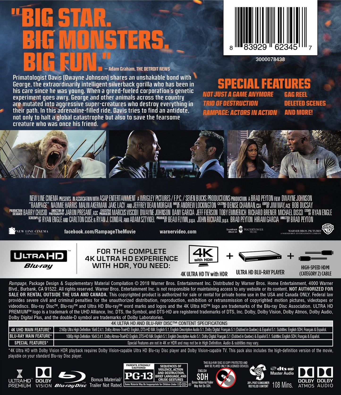 Rampage [4K Ultra HD Blu-ray/Blu-ray]