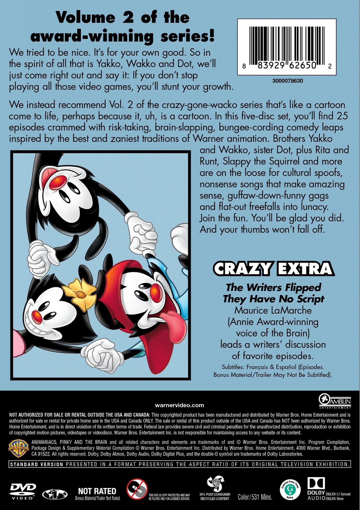 Steven Spielberg Presents: Animaniacs - Vol. 2