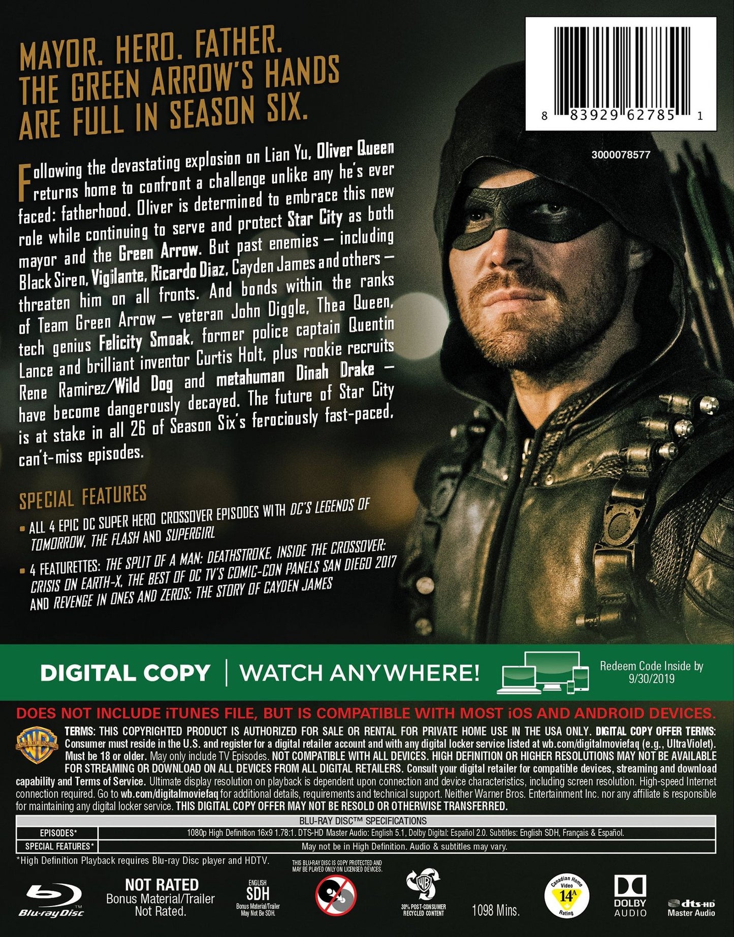Arrow: The Complete Sixth Season [Blu-ray]