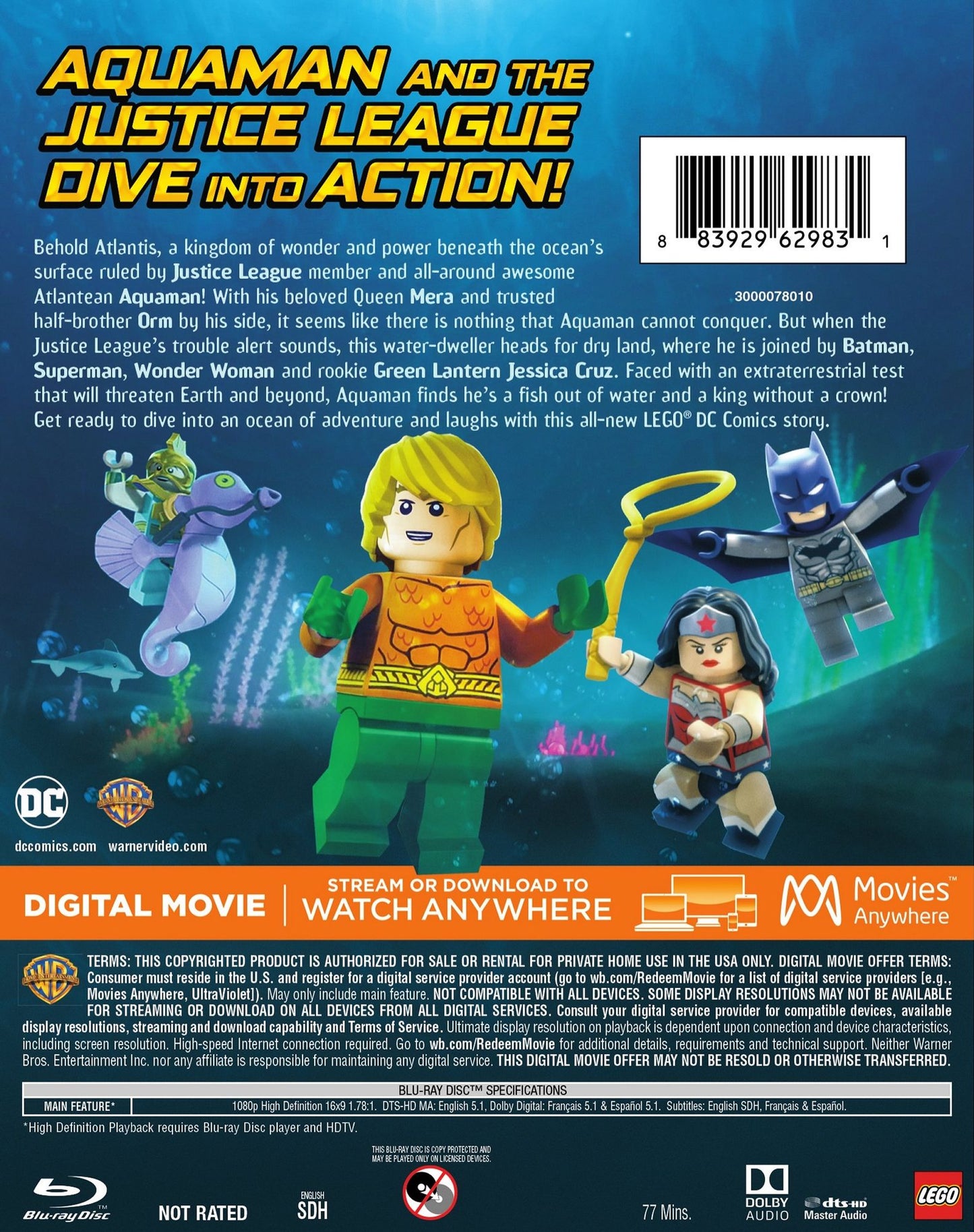 LEGO DC Super Heroes: Aquaman - Rage of Atlantis [Blu-ray]