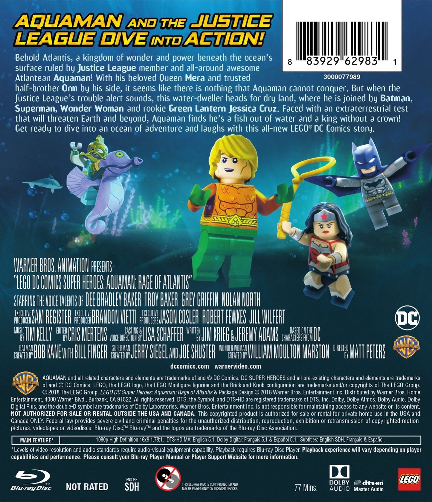 LEGO DC Super Heroes: Aquaman - Rage of Atlantis [Blu-ray]