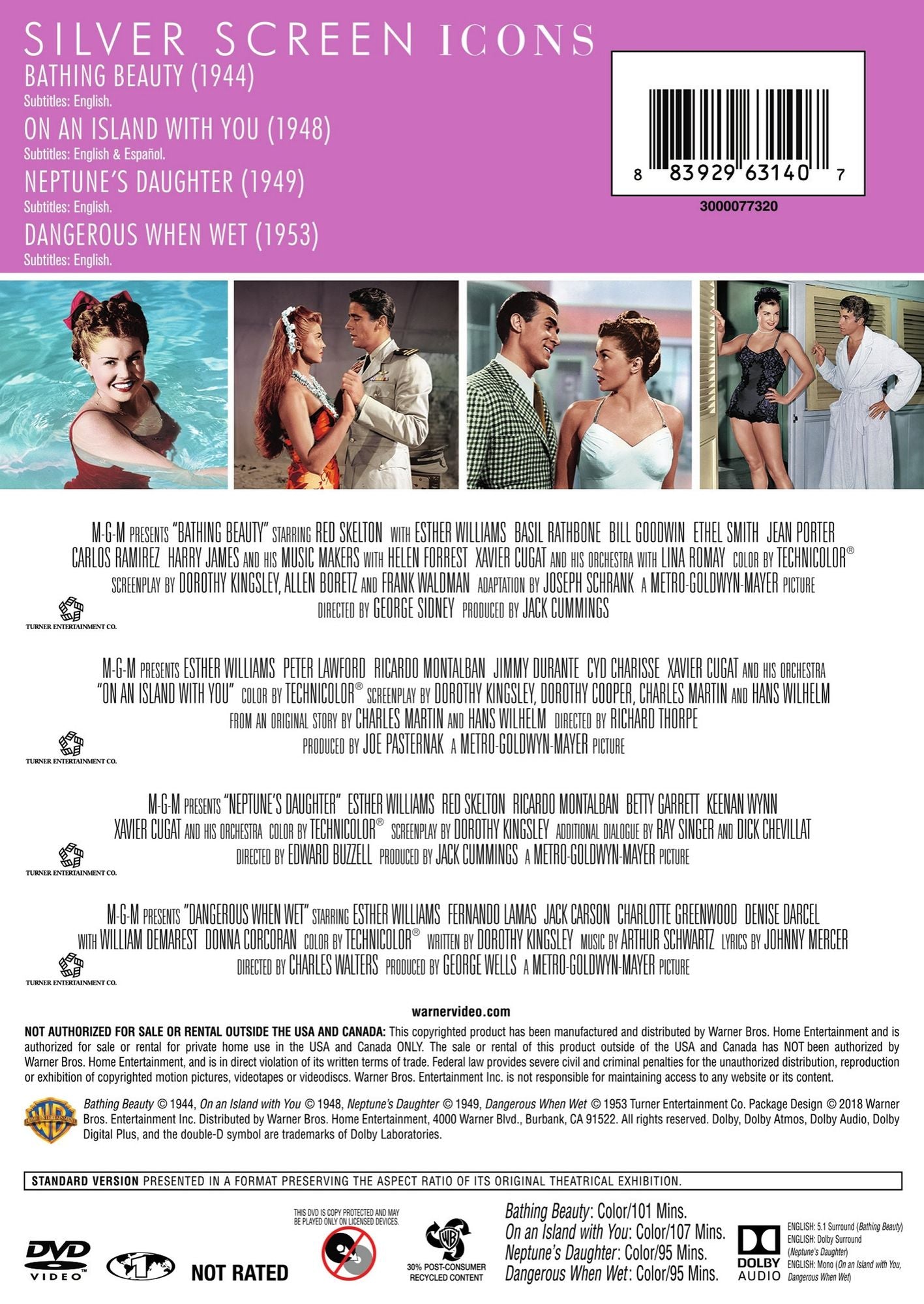 TCM Greatest Classic Legends Collection: Esther Williams - Volume 1