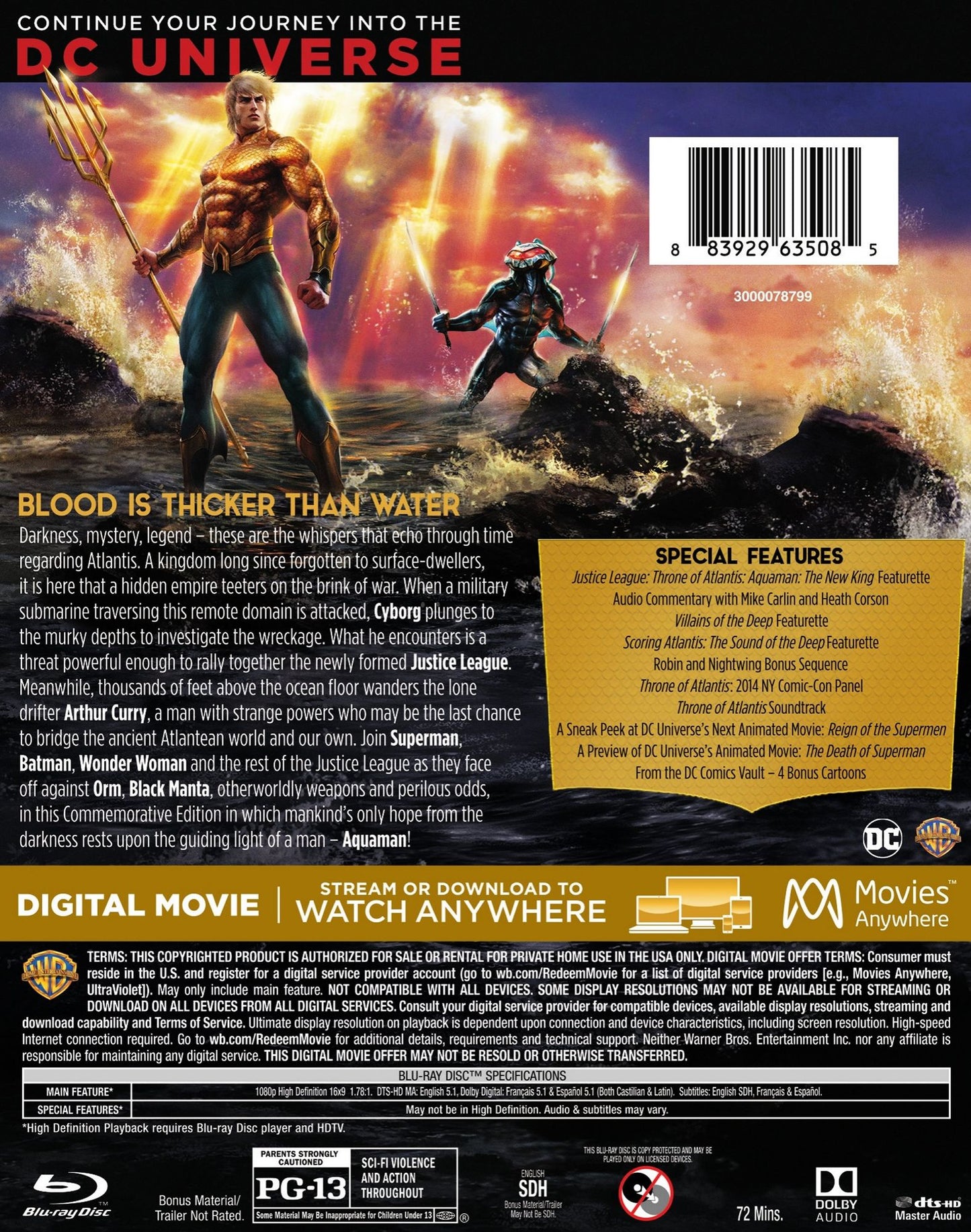 DCU Justice League: Throne of Atlantis [Commemorative Edition] [Blu-ray]