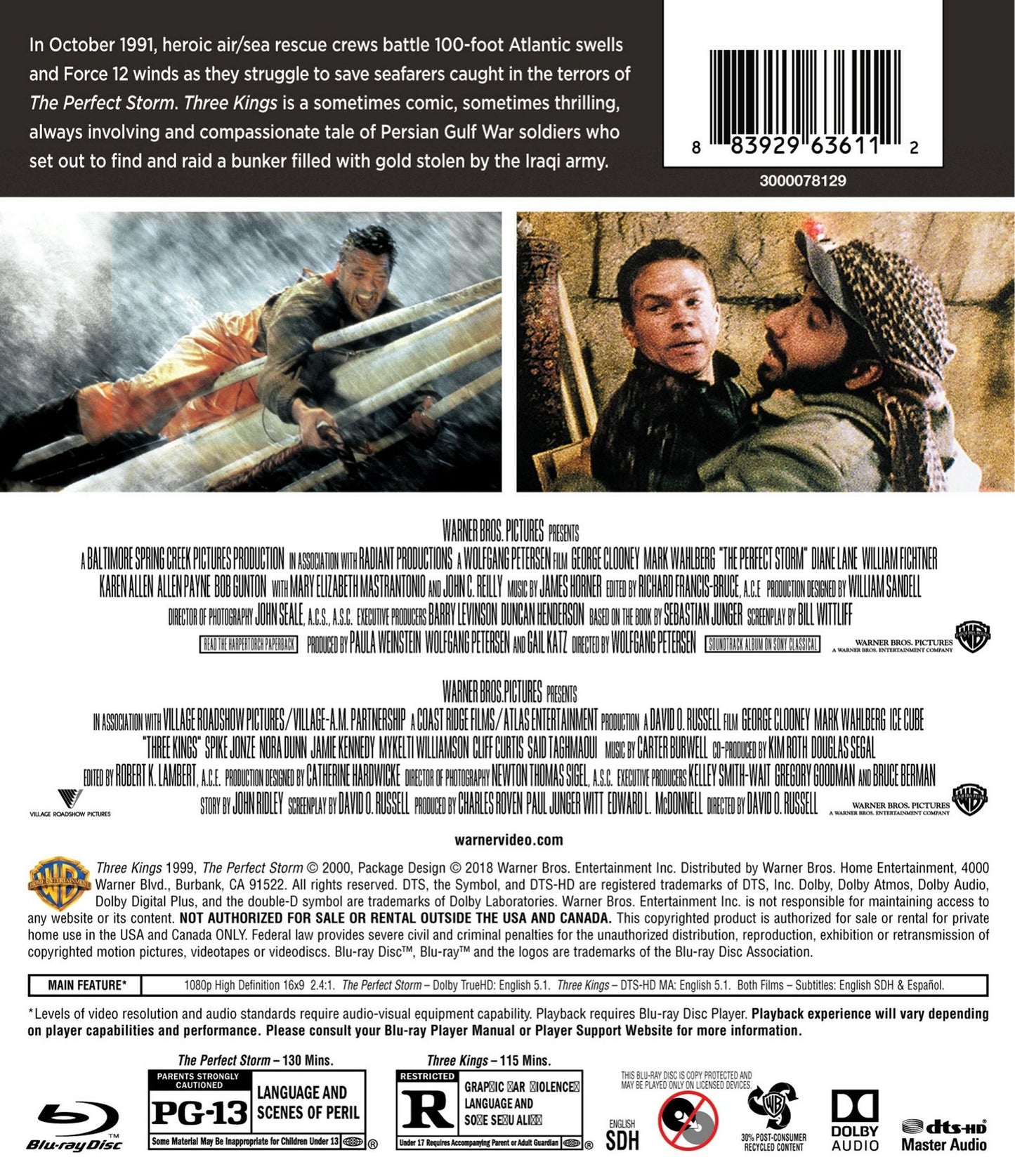The Perfect Storm/Three Kings [Blu-ray]