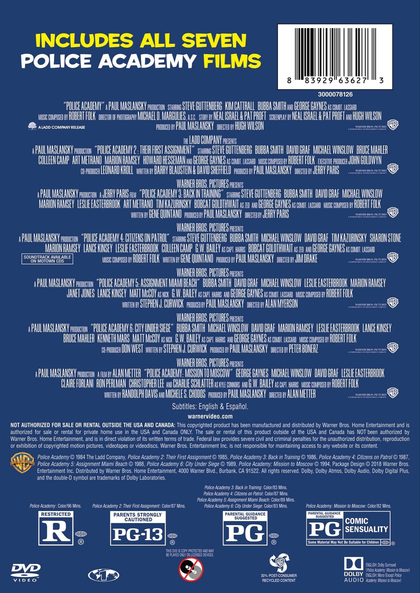 Police Academy 7-Film Collection
