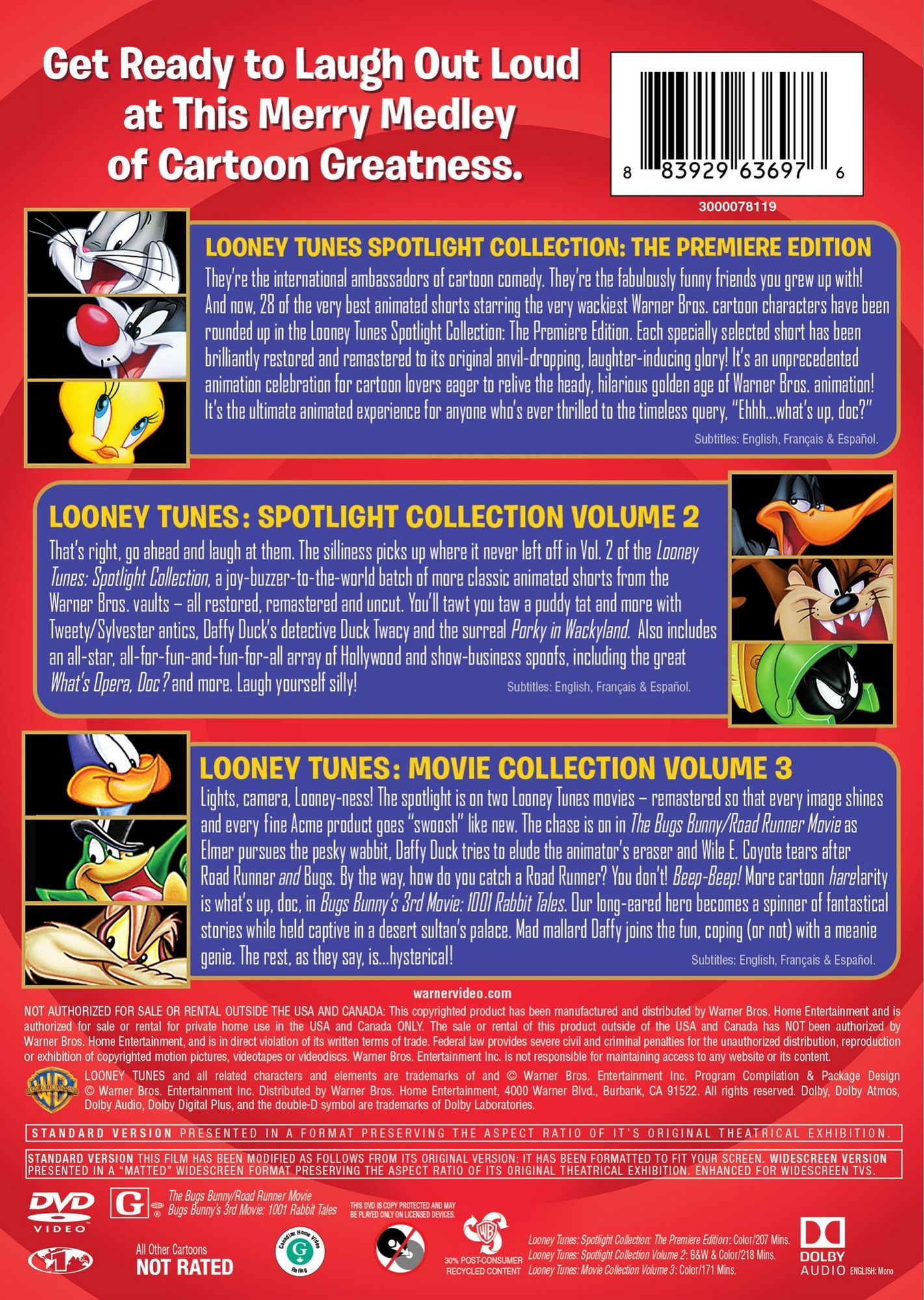 Looney Tunes Spotlight Collection, Vol. 1-3
