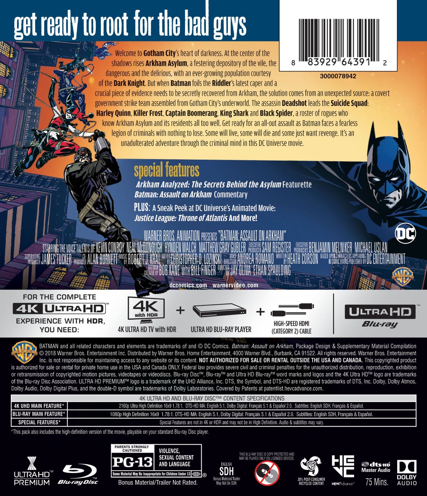 Batman: Assault on Arkham [4K Ultra HD Blu-ray/Blu-ray]