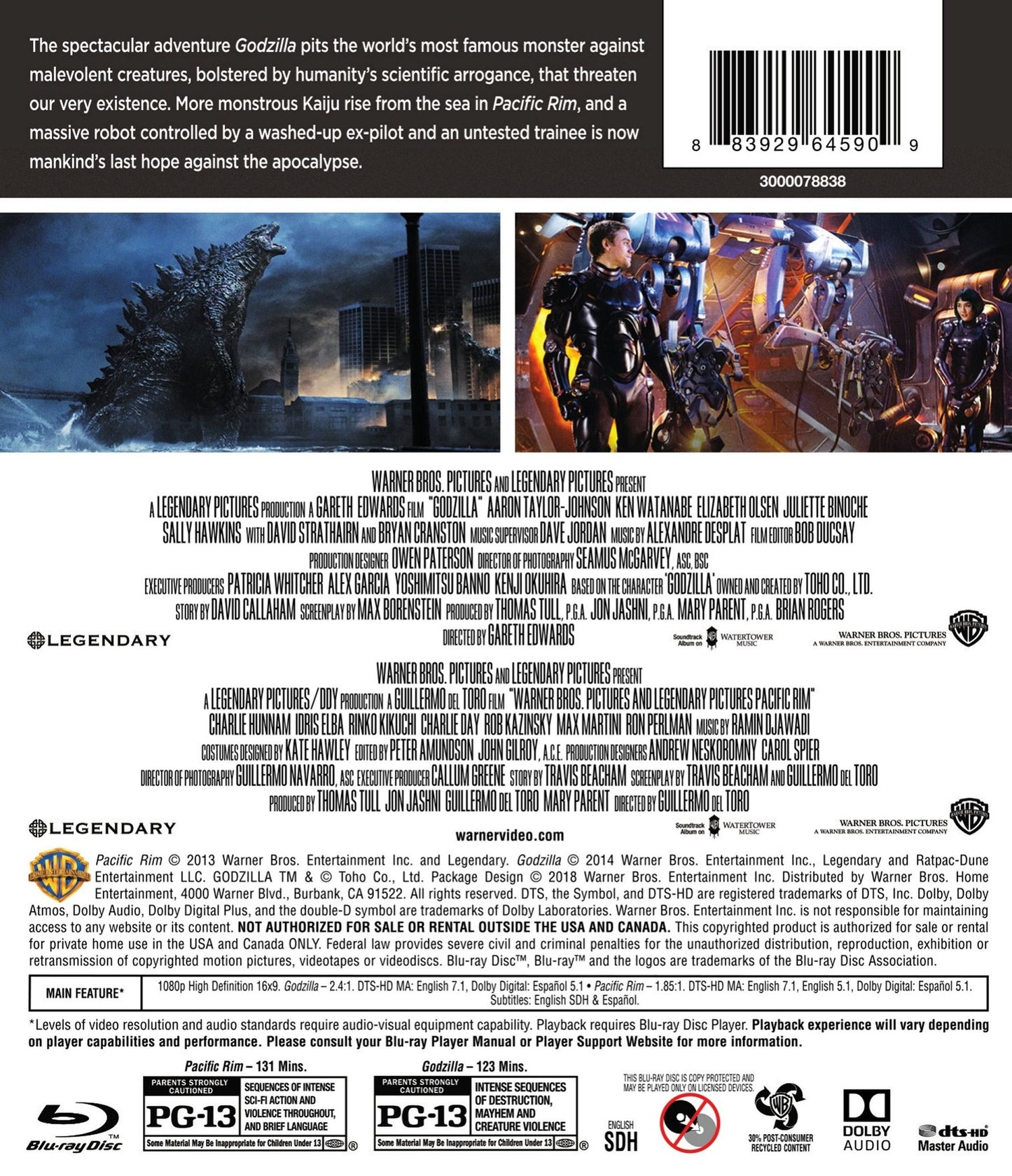 Pacific Rim/Godzilla [Blu-ray]