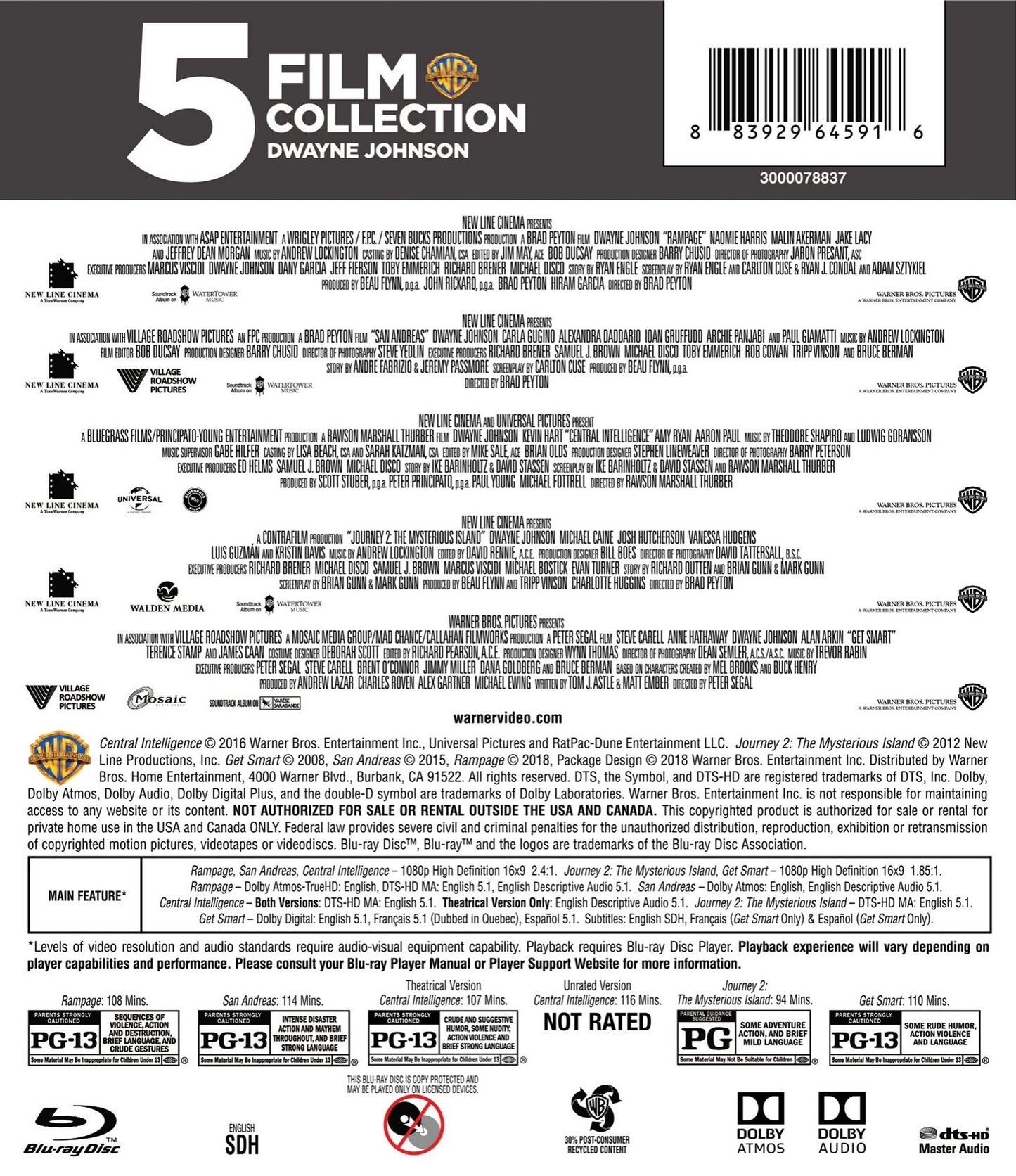 The Dwayne Johnson 5-Film Collection [Blu-ray]