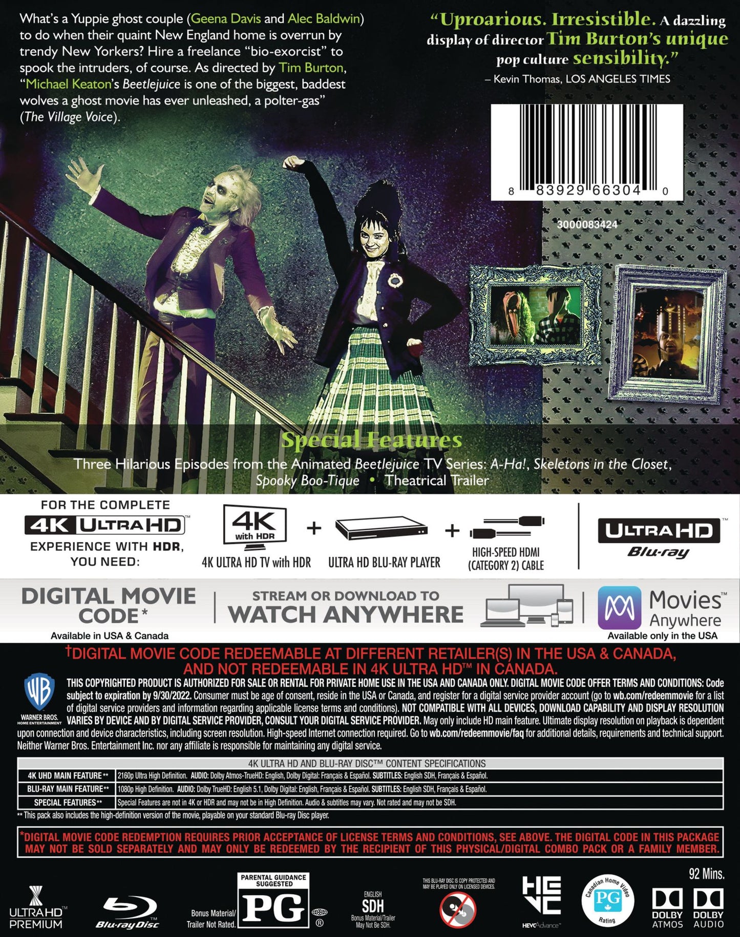 Beetlejuice [4K Ultra HD Blu-ray/Blu-ray]