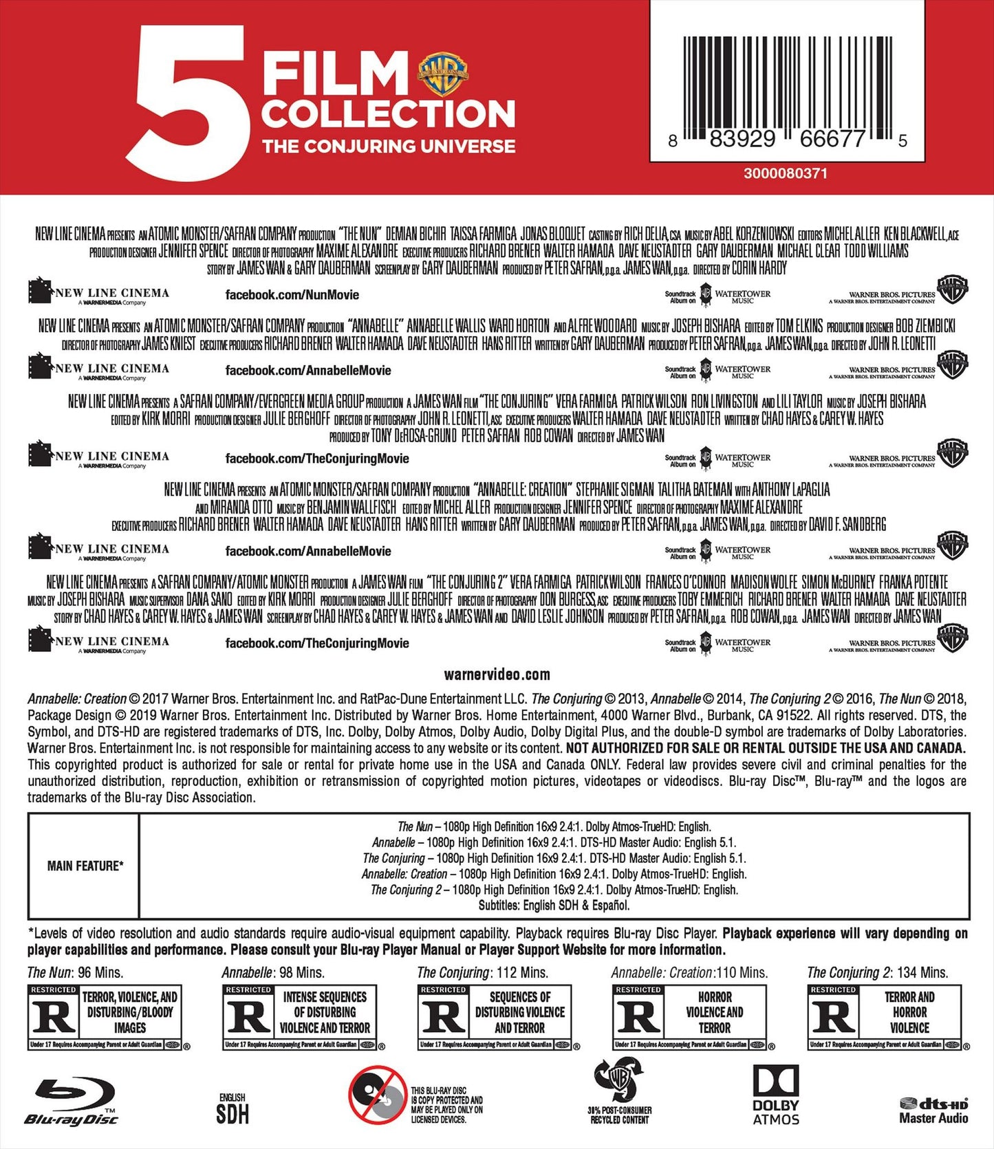 The Conjuring Universe Collection [Blu-ray]
