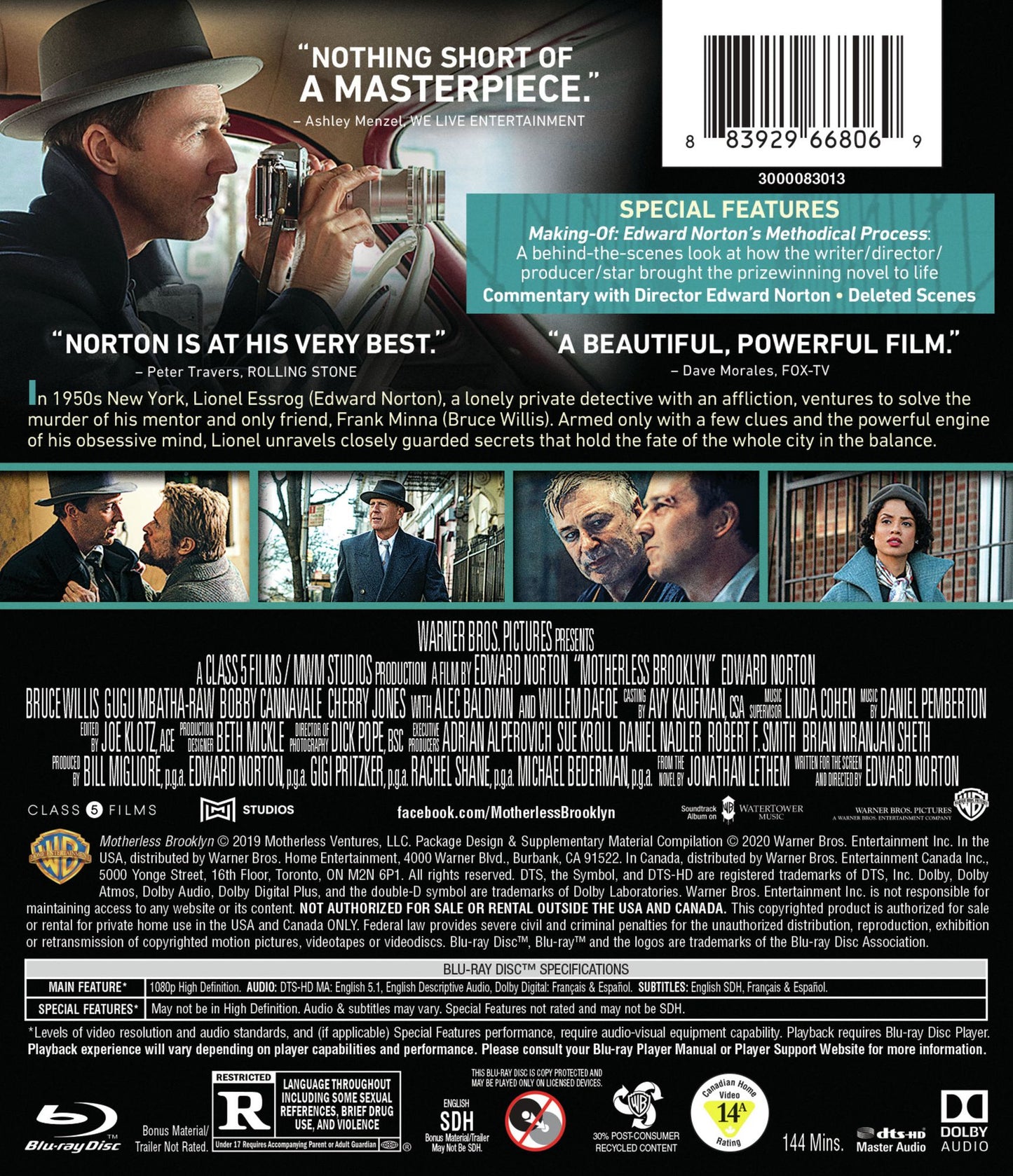 Motherless Brooklyn [Blu-ray]