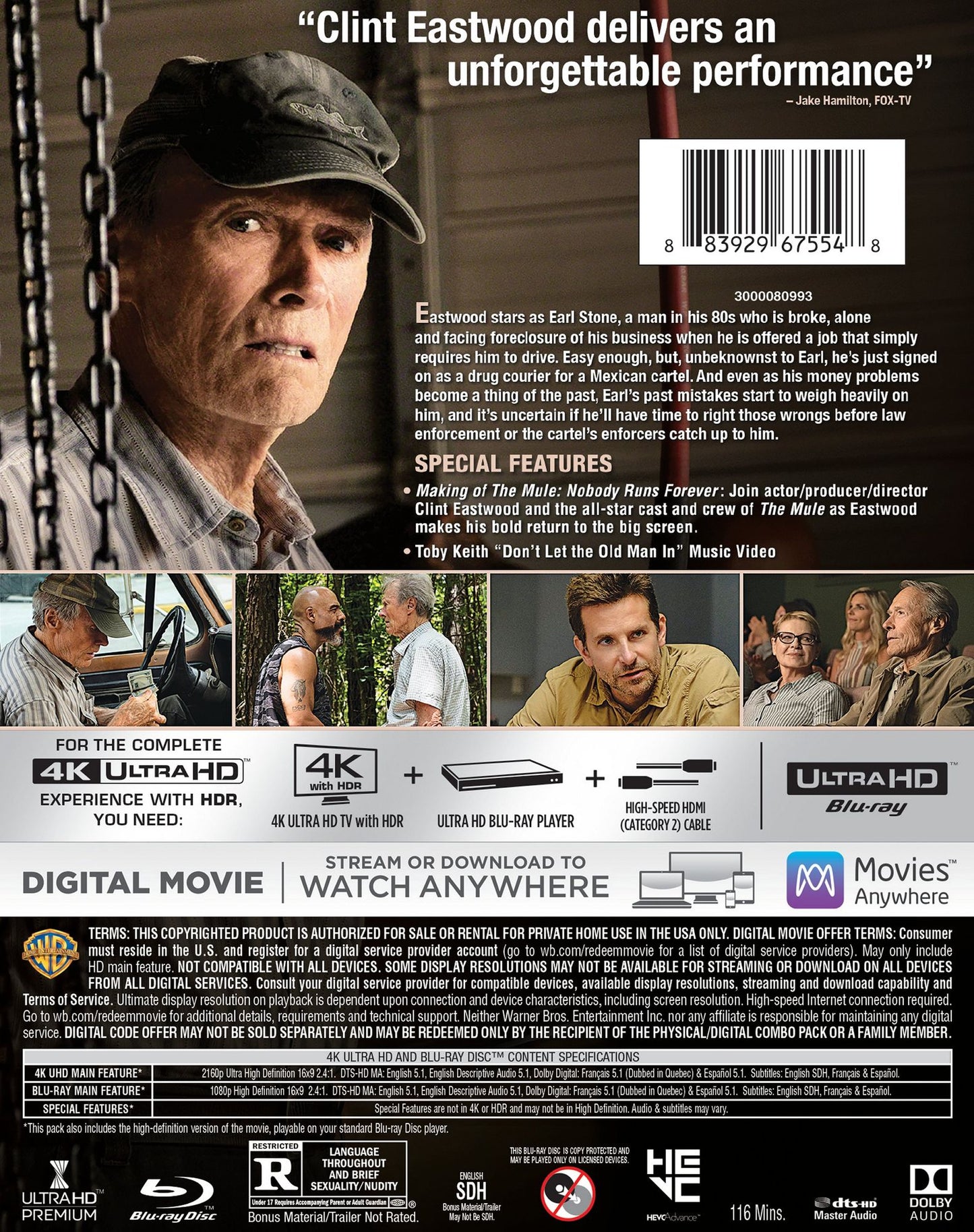 The Mule [4K Ultra HD Blu-ray/Blu-ray]