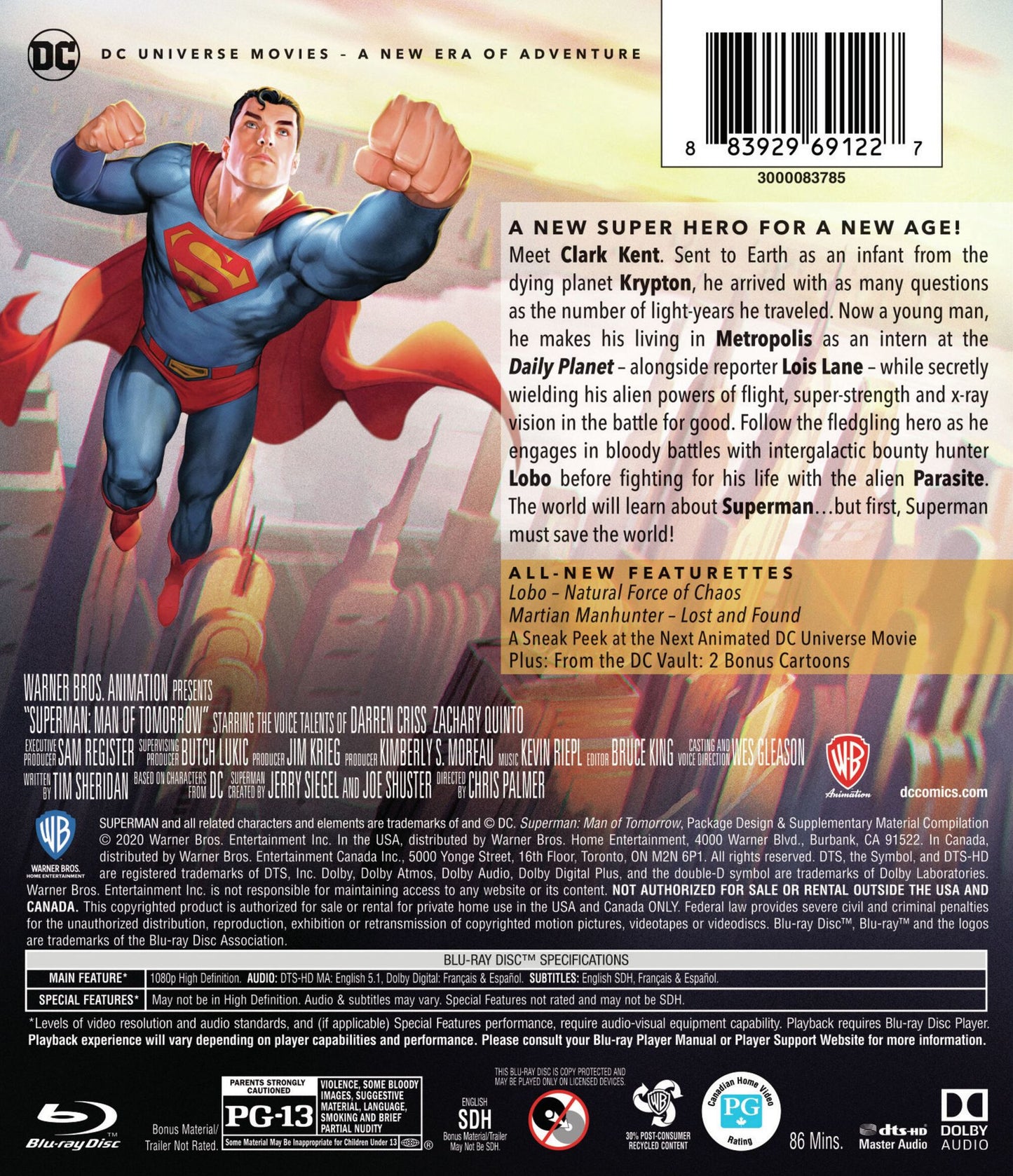 Superman: Man of Tomorrow [Includes Digital Copy] [Blu-ray/DVD]
