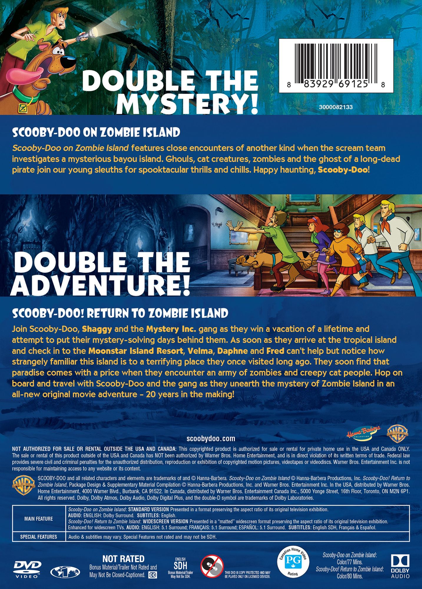 Scooby-Doo: Return To Zombie Island 2-Film Coll