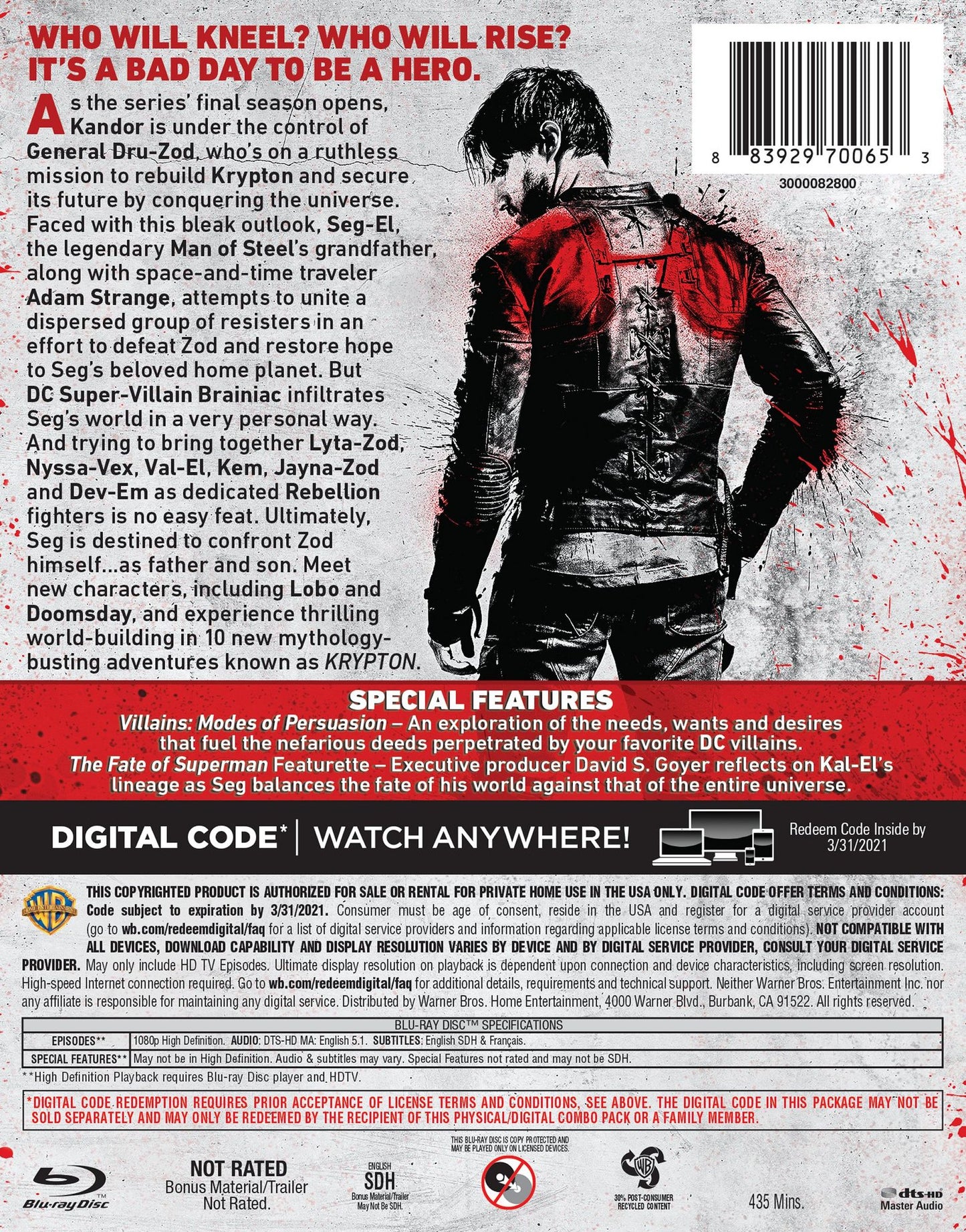 Krypton: The Complete Second and Final Season [Blu-ray] [2 Discs]