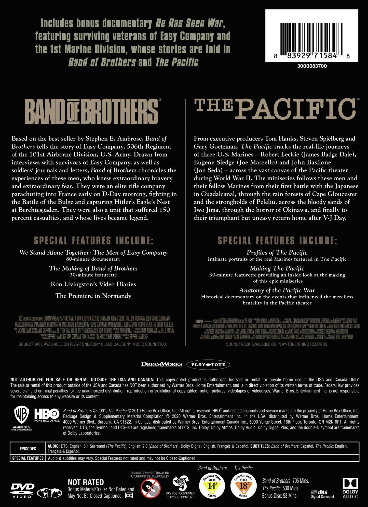 Band of Brothers/The Pacific [13 Discs]