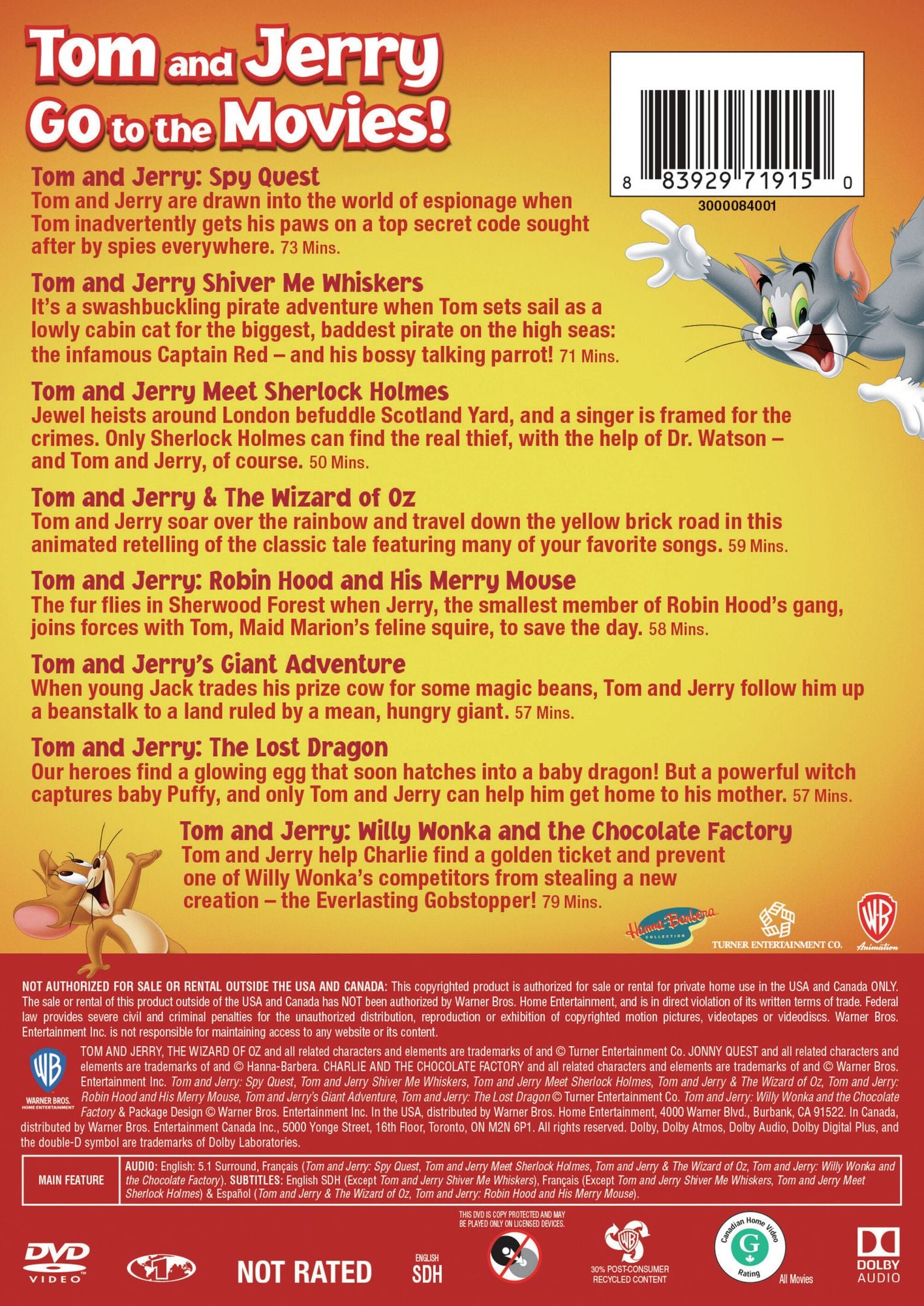 The Best of Tom and Jerry Movies [3 Discs]