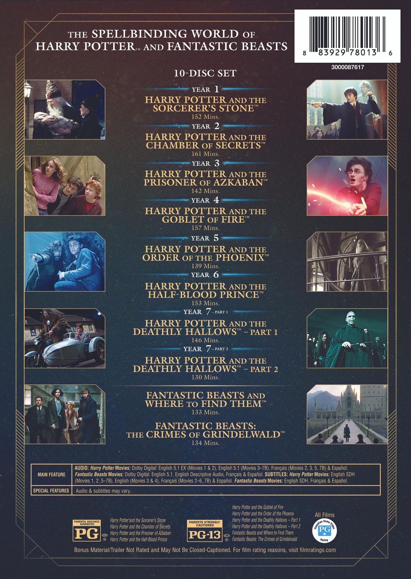 Wizarding World 10-Film Collection: 20Th Anniv