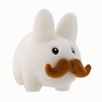Stache Labbit Small Plush White