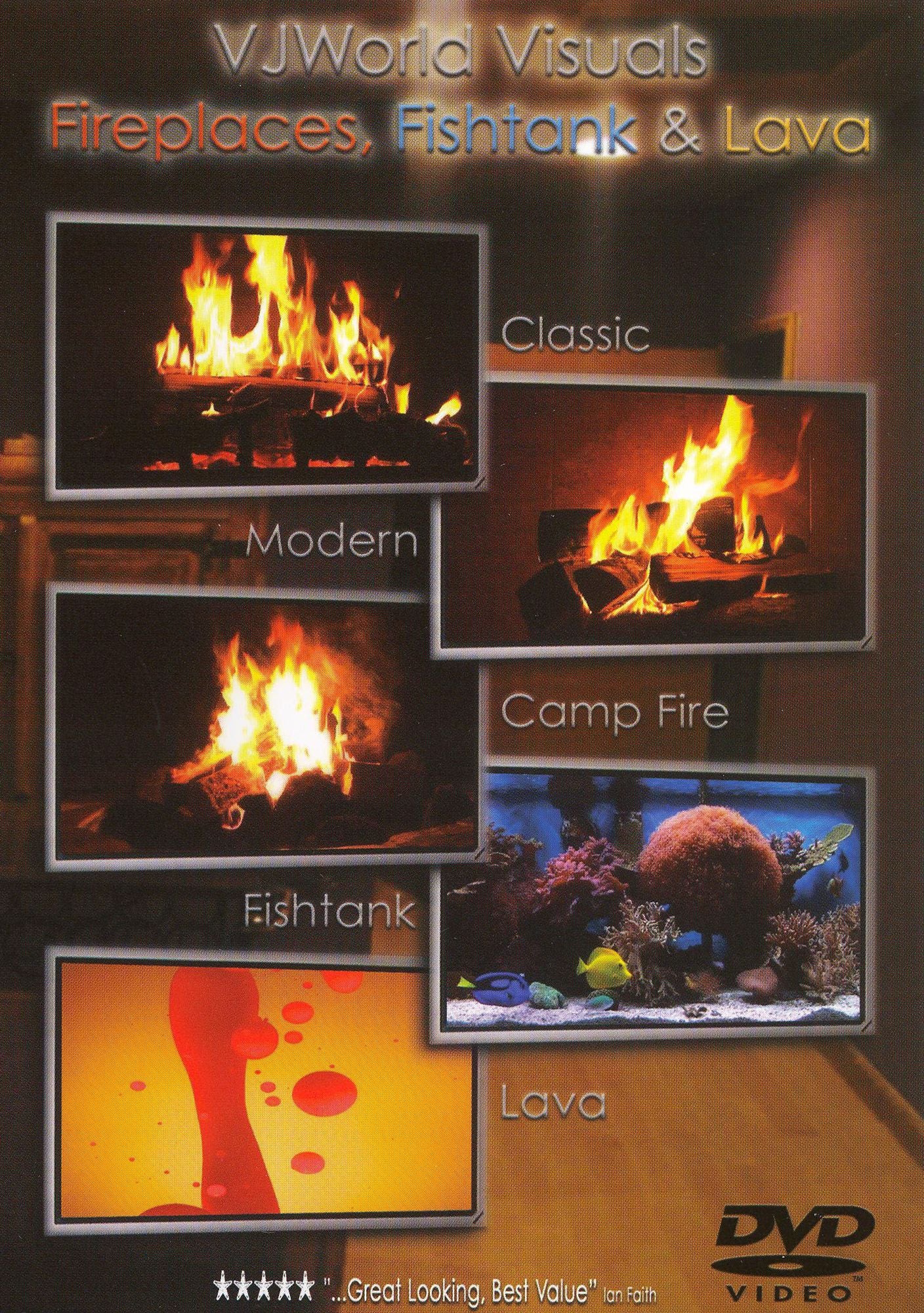 VJWorld Visuals: Fireplaces, Fishtank & Lava