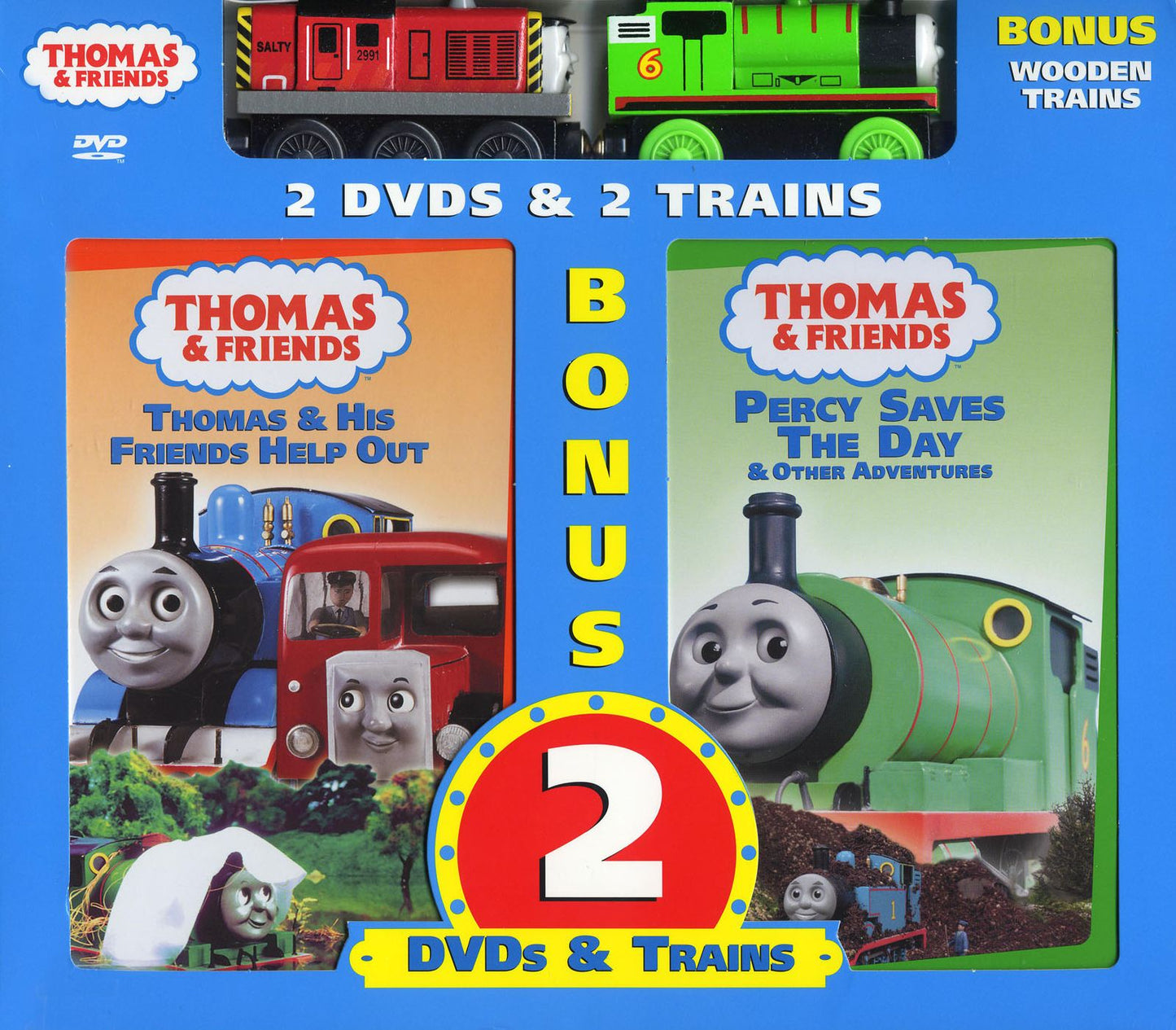Thomas & Friends: Thomas & His Friends Help Out/Percy Saves the Day [2 Discs] [With Toy]