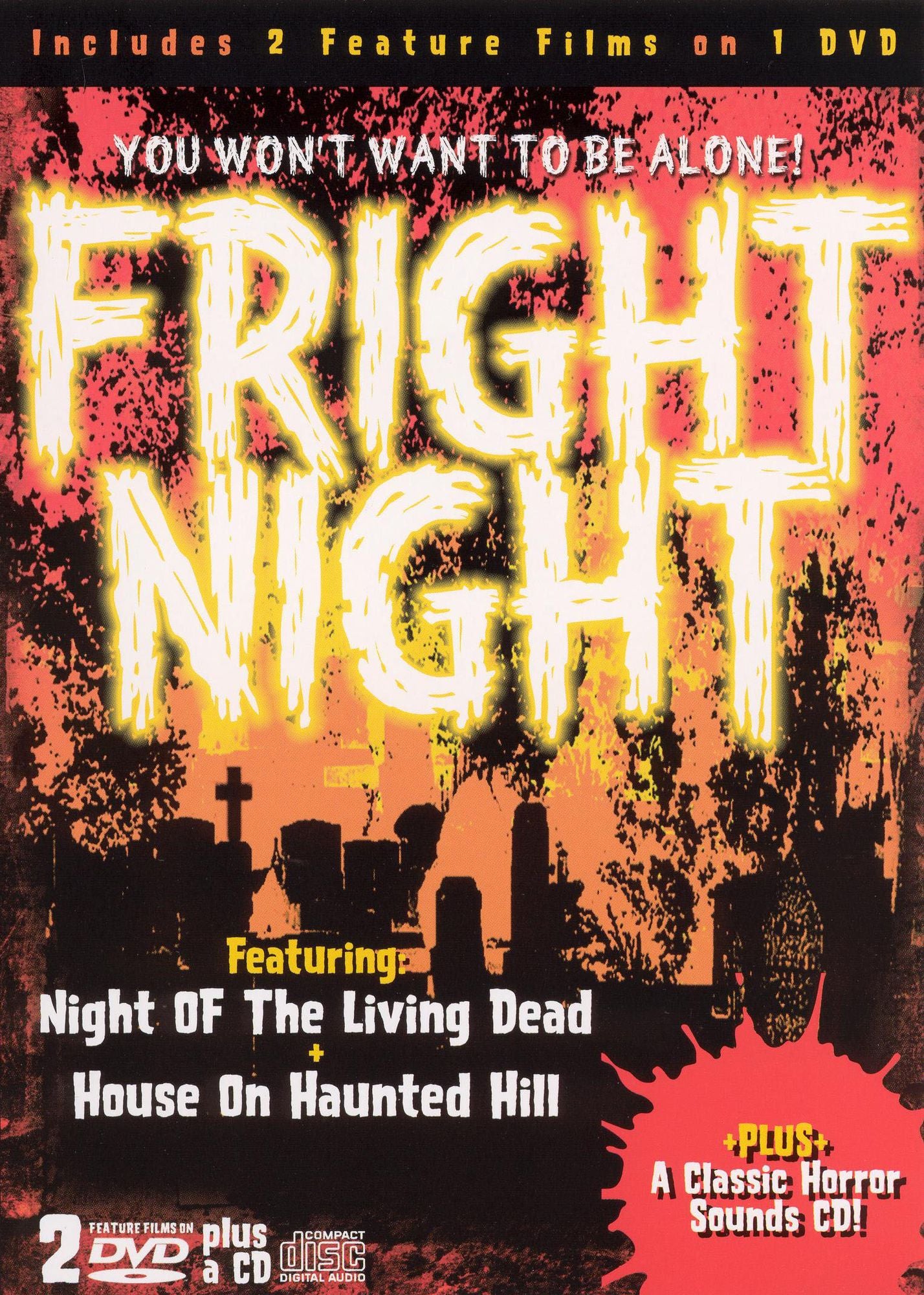 Fright Night: Night of the Living Dead/House on Haunted Hill [2 Discs] [DVD/CD]