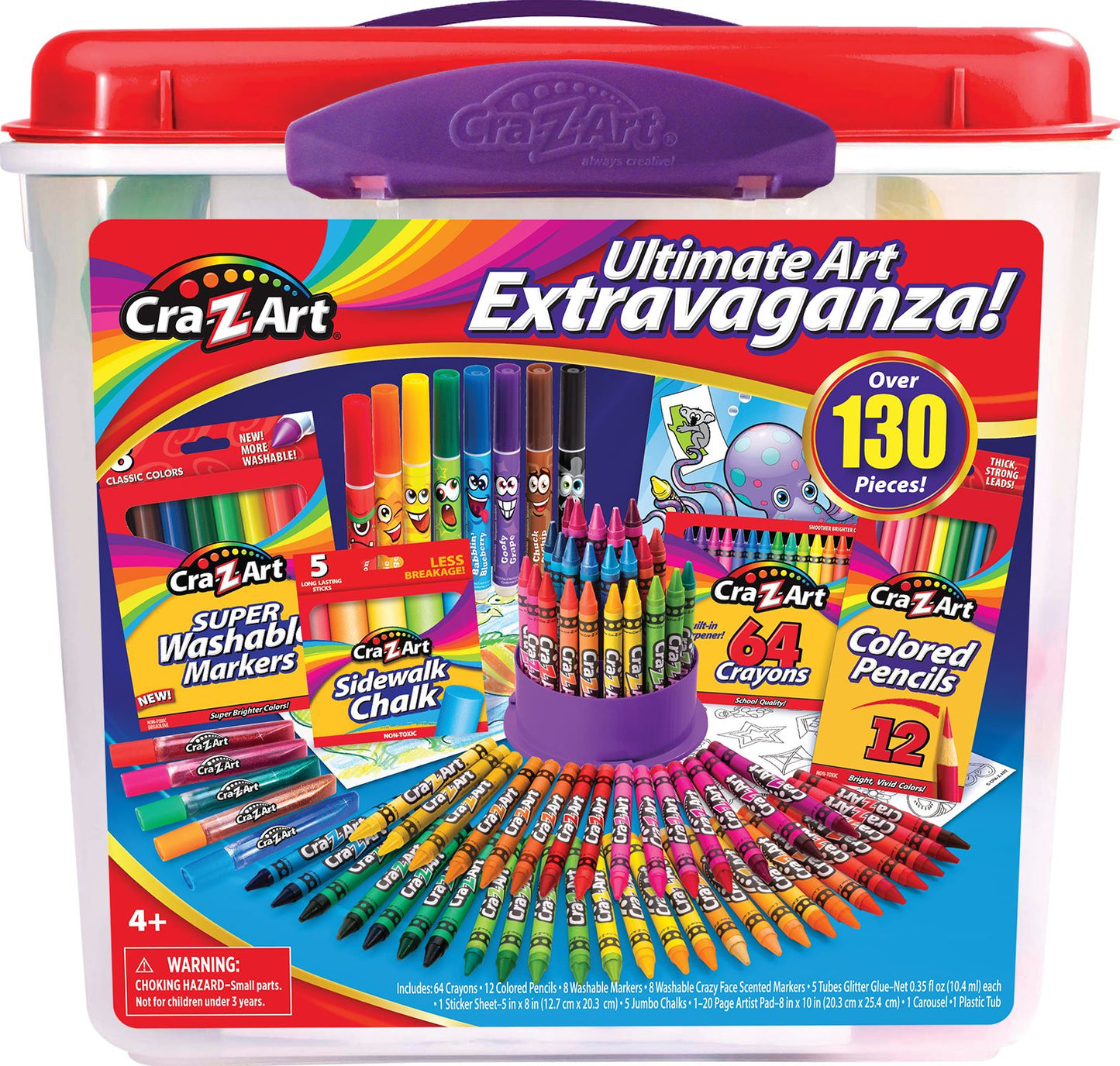 Cra-Z-Art 130 Piece Ultimate Art Extravaganza Tub