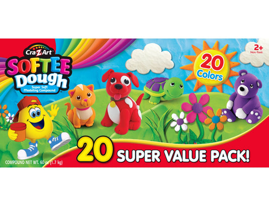 Cra-Z-Art Softee Dough Super Soft Modeling Compound - Super Value 20 Pack