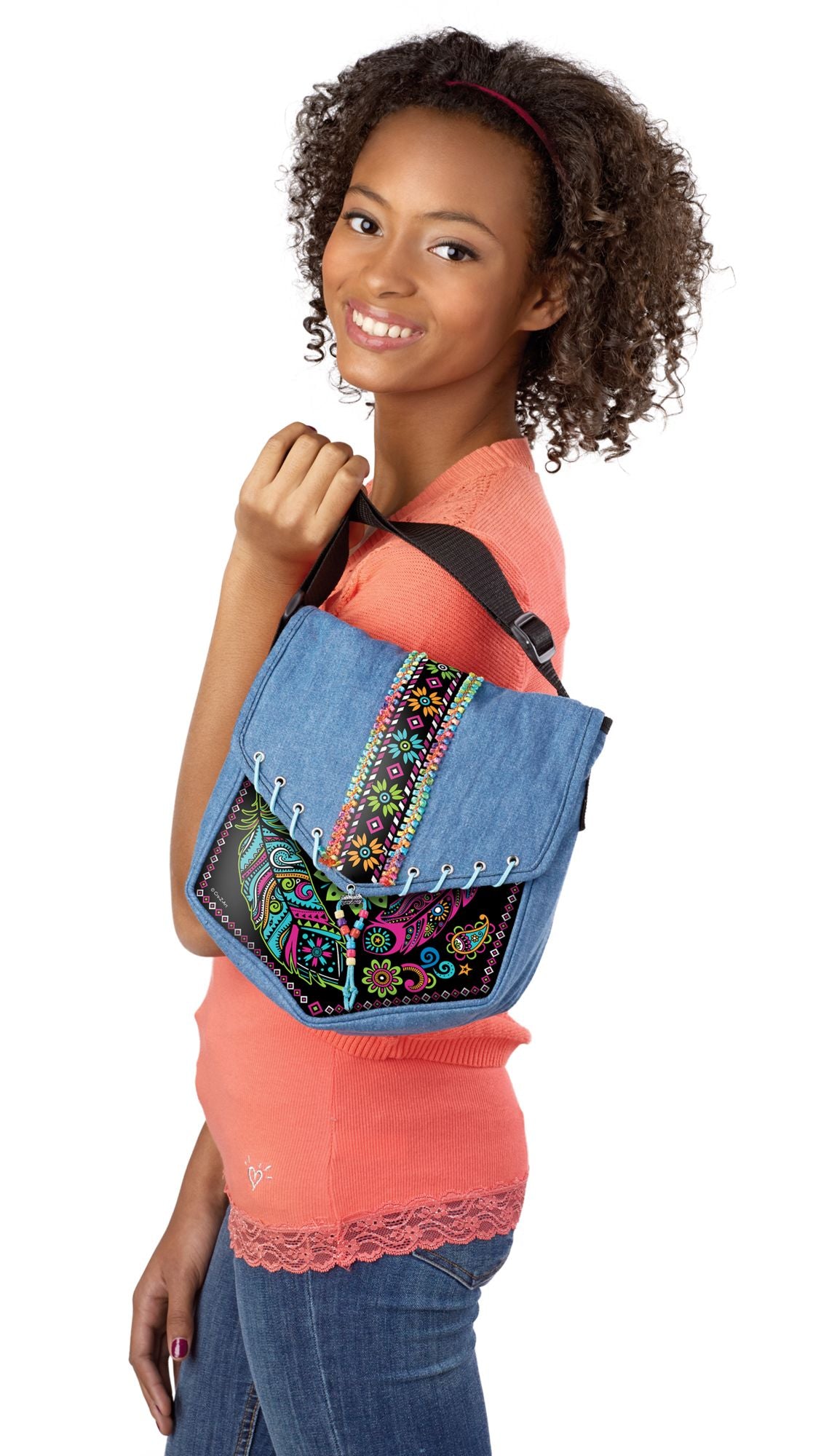 Cra-Z-Art Shimmer 'N Sparkle Color Craze Denim Messenger Bag Kit