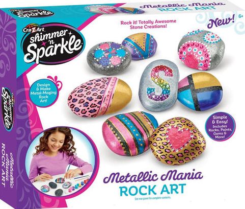 Shimmer and Sparkle Metallic Madness Rock Art
