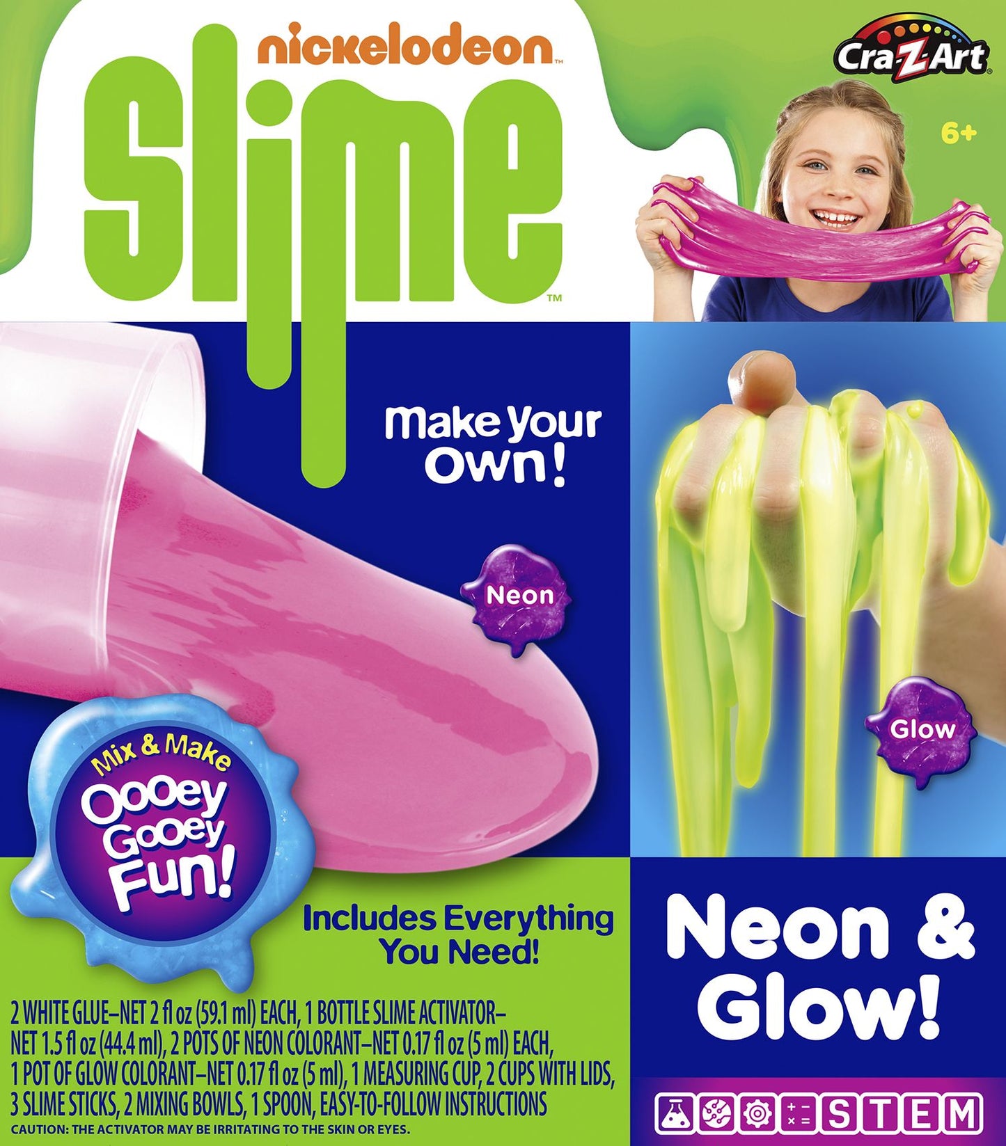 Nickelodeon Slime Neon & Glow! Box
