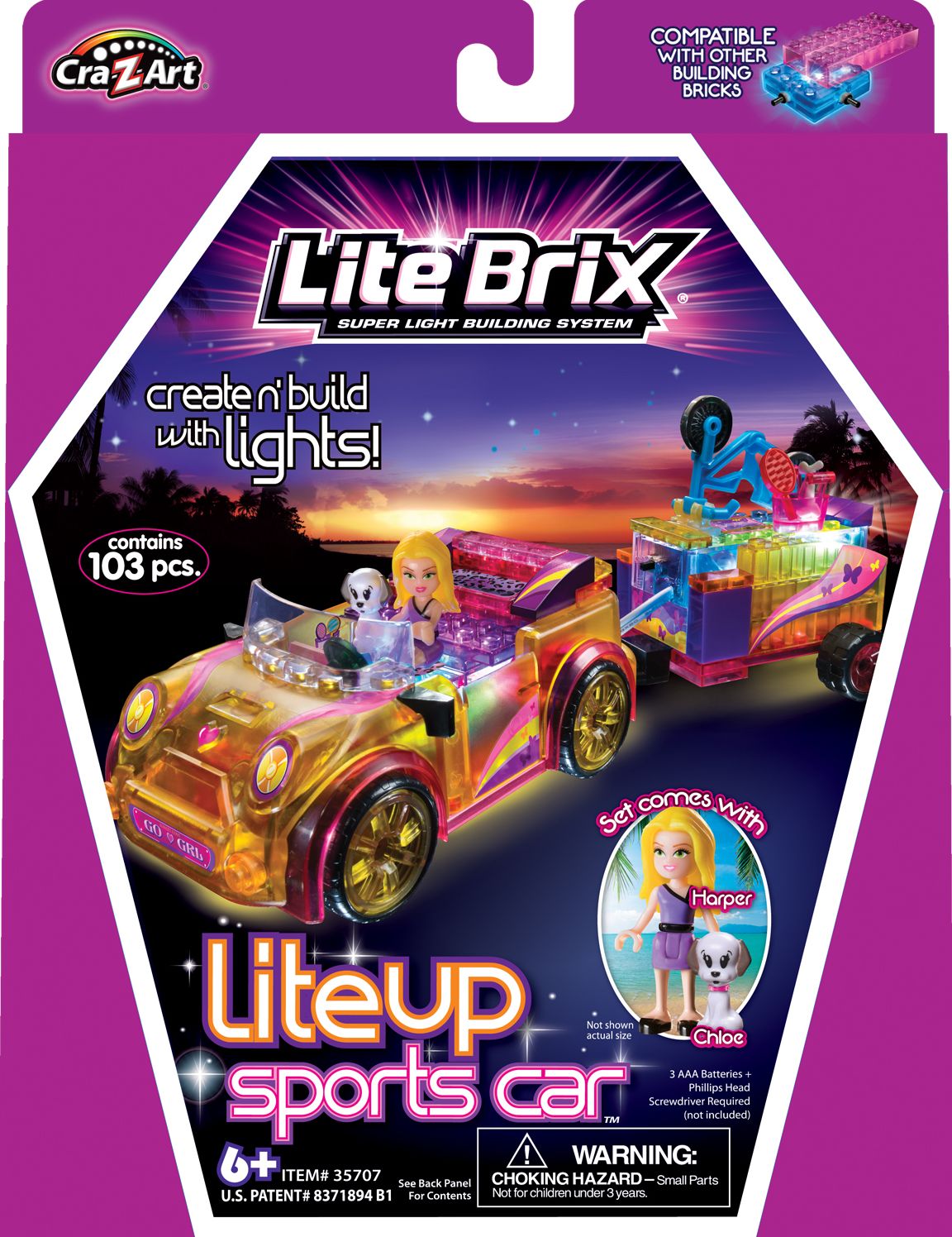 Lite brix Girls Sports Car