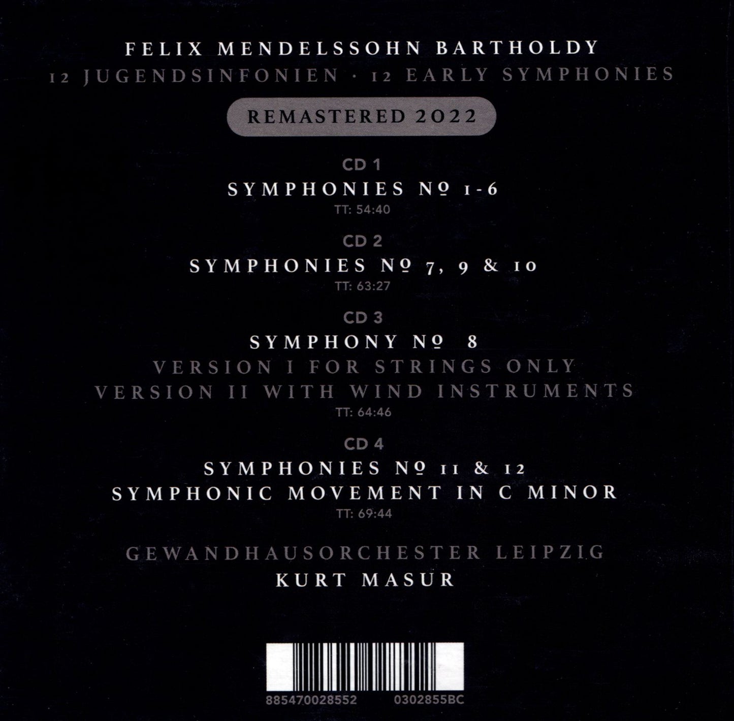 Mendelssohn: 12 Jugendsinfonien