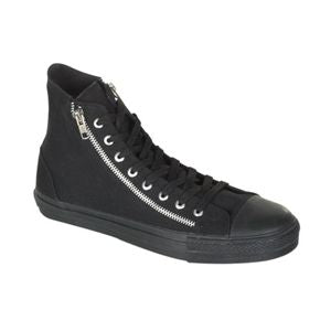 Demonia Deviant-106 Canvas 2 Zipper High Top Sneaker Size 9