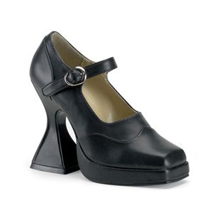 Demonia Bat 4-1 2 Inch Cone Heel Platform Black Pump Maryjane Shoe Size 11
