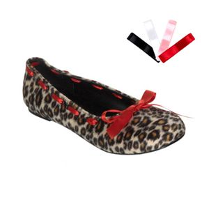Demonia Daisy-20 Cheetah Eyelet Upper With 4 Sets Of Lacing Mary Jane Flat Size 9