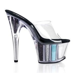 Pleaser Adore-701-9 6.5 Inch Stiletto Heel Multi Glitter Filled Platformlatform S Size 12