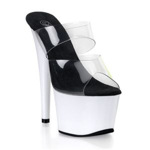 Pleaser Adore-702Uv 6.5 Inch Stiletto Heel Neon Bottom Platform Slide Size 6