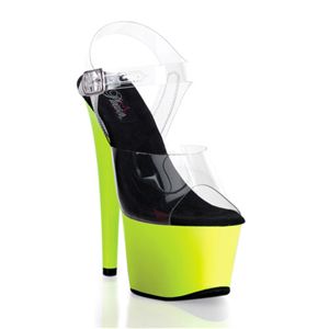 Pleaser Adore-708Uv 6.5 Inch Neon Bottom Ankle Strap Platform Sandal Size 12