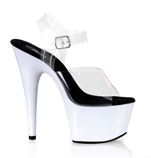 Pleaser Adore-708Uv 6.5 Inch Neon Bottom Ankle Strap Platform Sandal Size 5