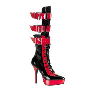 Pleaser Indulge-1028 5.25 Inch Two-Tone Lace-Up Platform Knee Boot Size 10