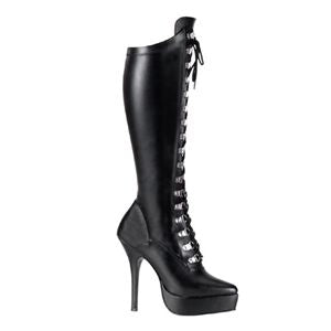 Pleaser Indulge-2024 5.25 Inch Lace-Up Stretch Platform Knee Boot Size 10